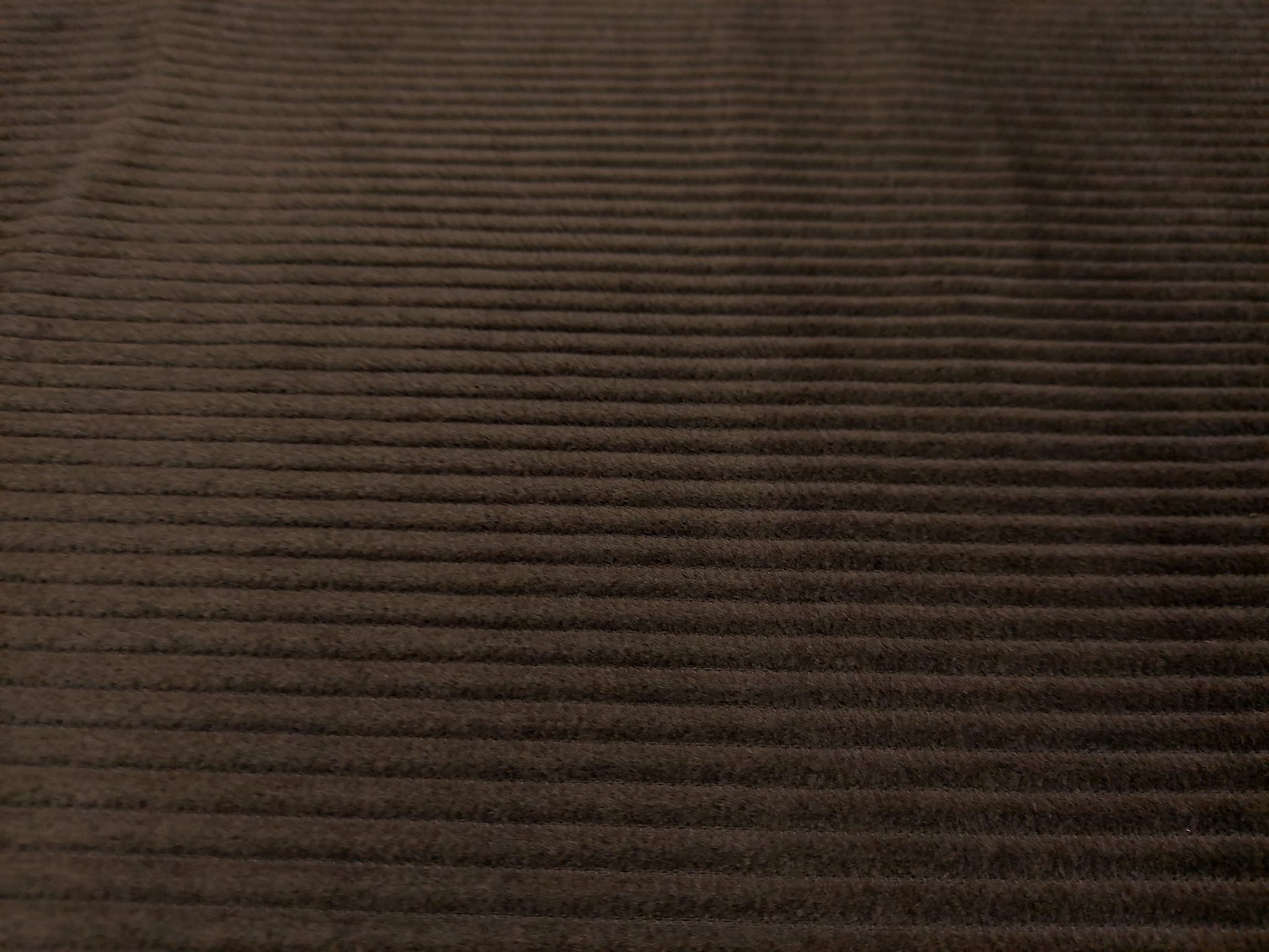 Washed Jumbo Cord 4.5 Wale Cotton Velvet Fabric Material Dark Brown, 1Mtr 140cmx100cm