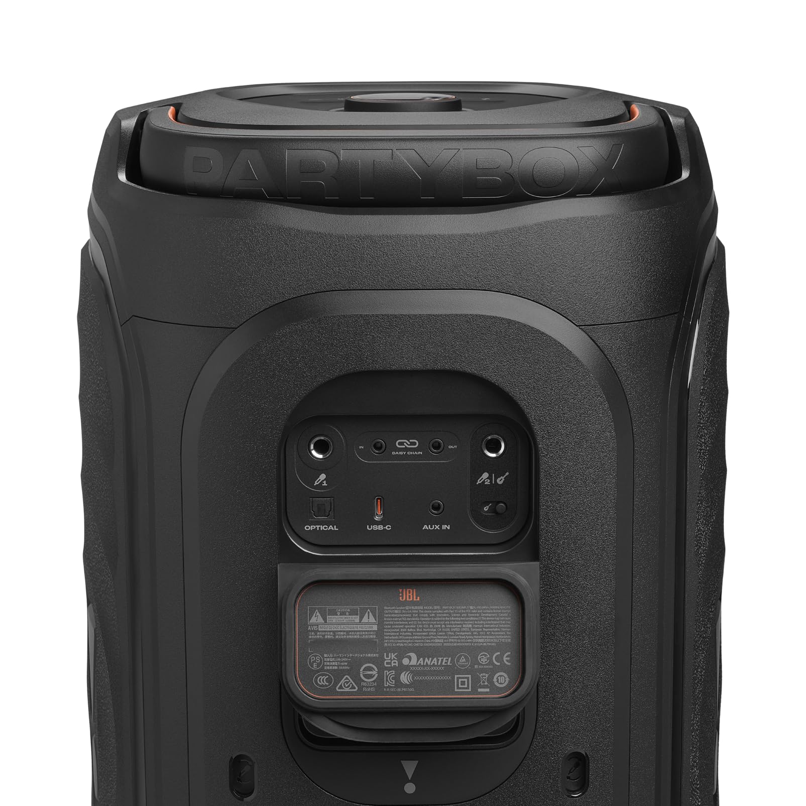 JBL PartyBox 130 Diffusore Portatile per feste con potente JBL Sound, Bluetooth, Lightshow dinamico, Design IPX4 resistente agli schizzi, fino a 15 ore di Batteria, Nero
