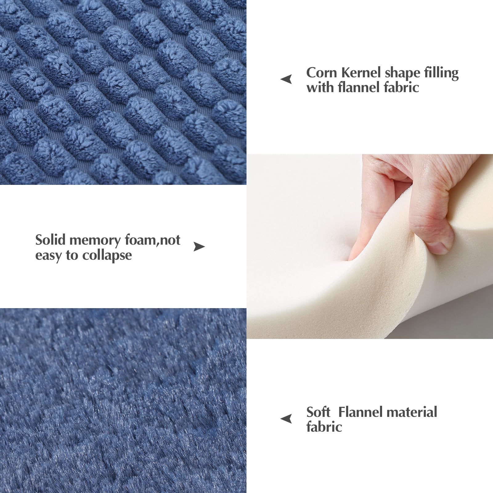 BVAGSS Dog Bed Mat,Reversible Crate Pad, Memory Foam Beds - Image 2