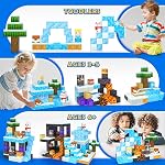 Frozen Toys Magnetic Blocks - Build Mine Magnet World Frozen & Lava Set, Magnetic Tiles Building Blocks Toddler Toys STEM Sensory Outdoor Kids Toys, Gifts for Boys & Girls Toys for Ages 3 4 5 6 7 8