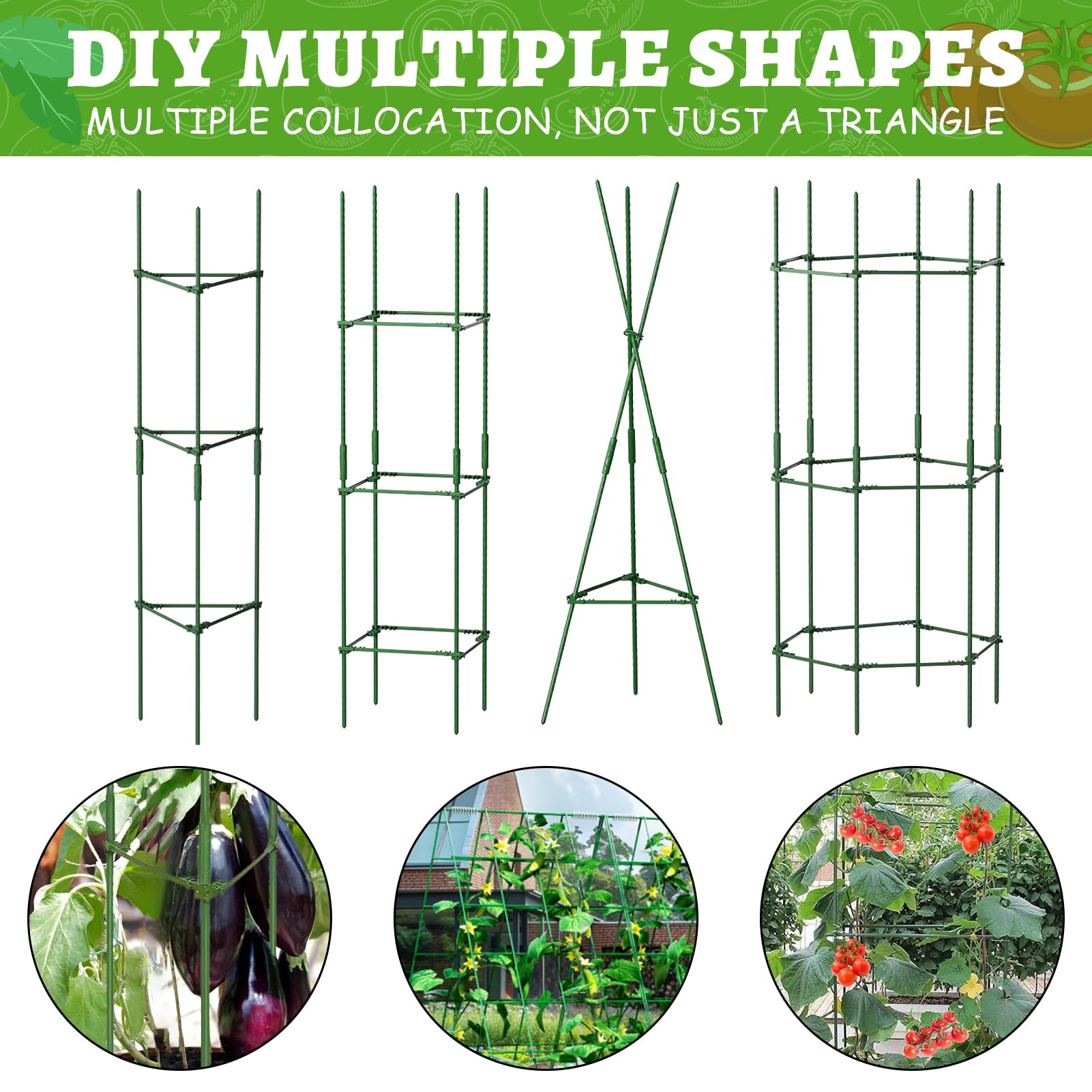 Snapklik.com : Fabulas 3 Pack Tomato Cages - Tomato Trellis Plant ...