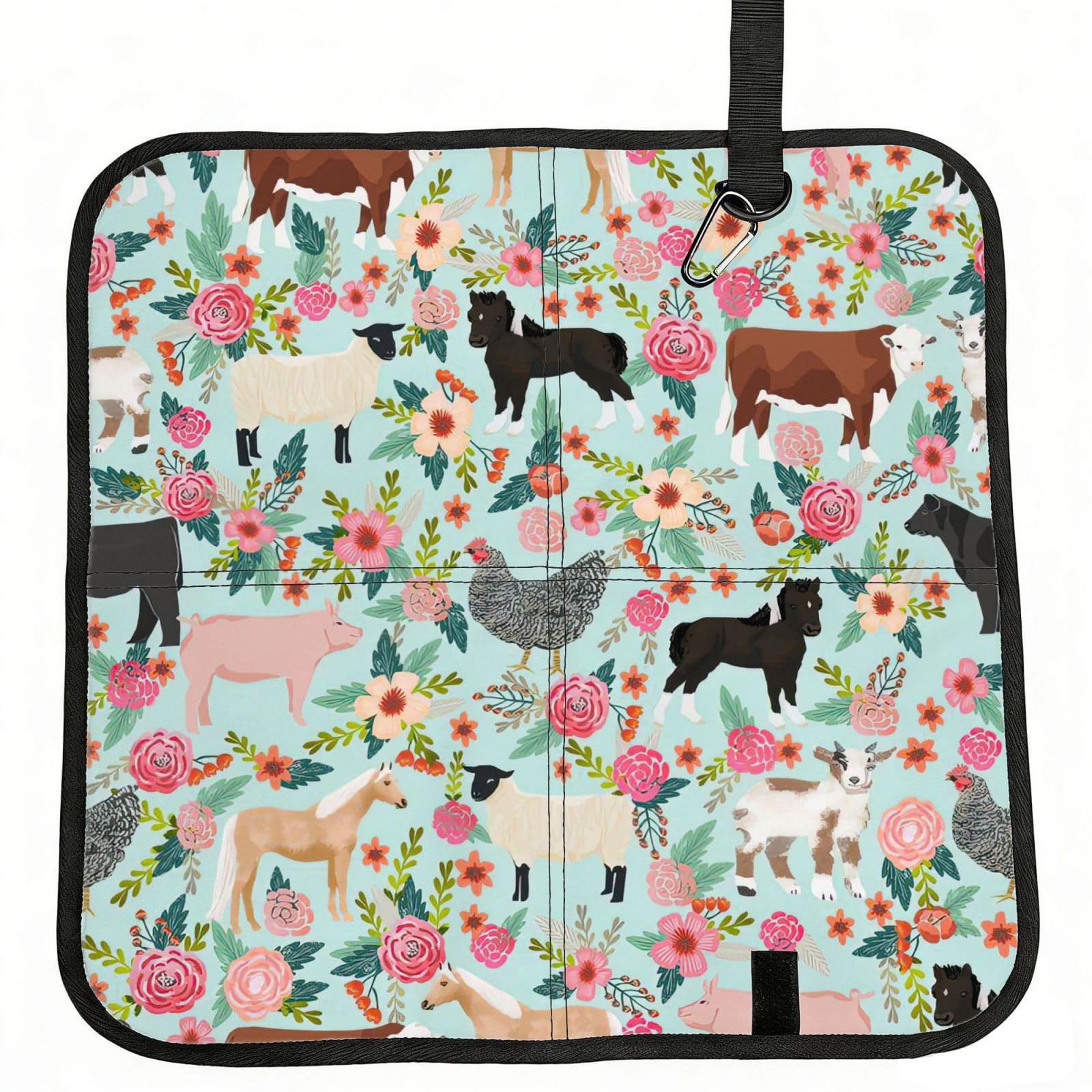 AYYQWE Farm Animal Print Foldable Seat Cushion Portable Chair Pad Office Commuting Picnic Camping Outdoor
