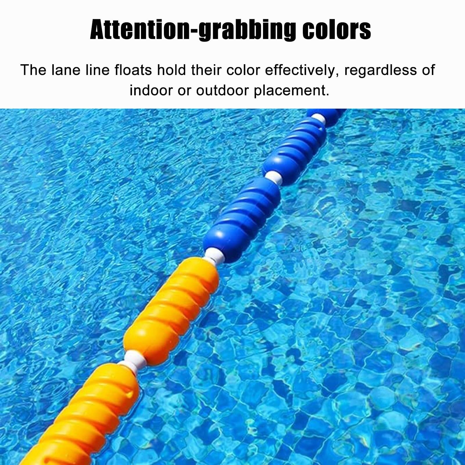 Corda di sicurezza per piscina, divisorio galleggiante staccabile per piscine private e da competizione, linea di sicurezza esterna per la gestione a bordo piscina