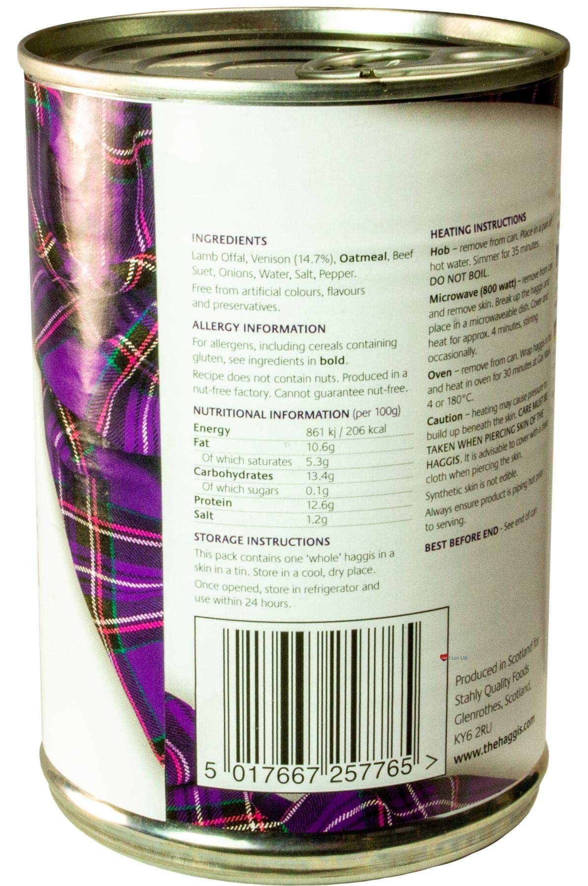 Pack de 2 Escoceses Royal Haggis with Venado Comida Escocesa Regalos Plato Nacional de Escocia