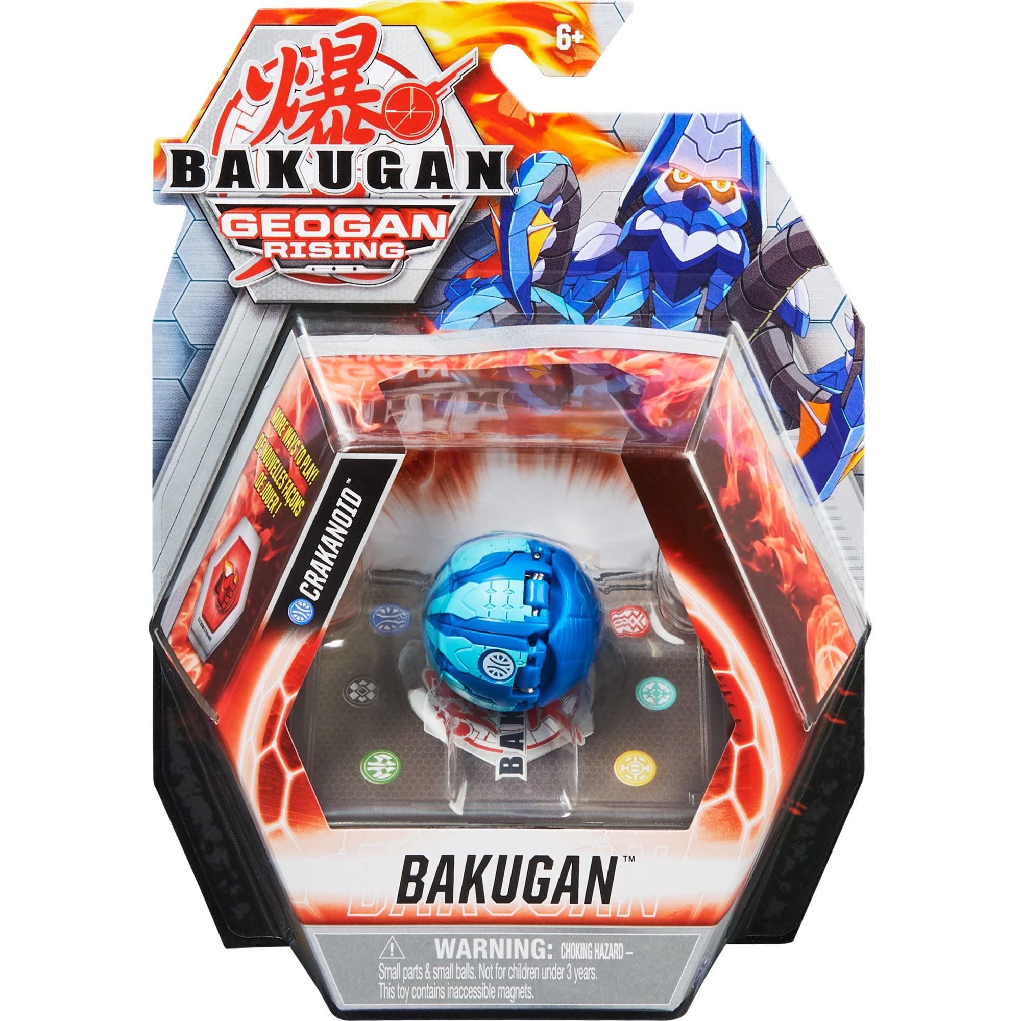 BAKUGAN Geogan Rising 2021 Aquos Crakanoid 2-inch Core Collectible Figure and Trading Cards