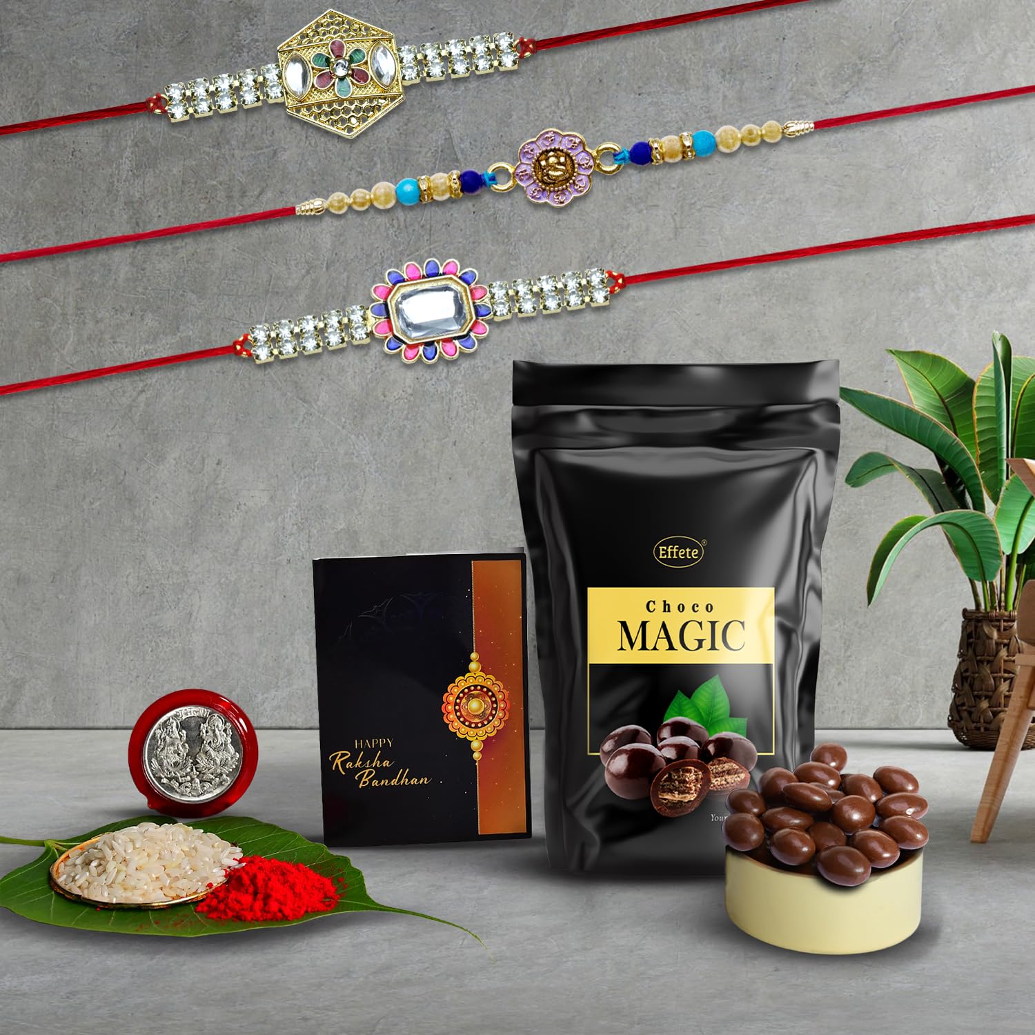 Garth Chocolate with rakhi Combo | rakhi set for brother with Choco MAGIC(40-GM) | rakshabandhan rakhi for brother | rakhi for brother with chocolate gift | GH_D25_K3_812+826+827_SM-image-45