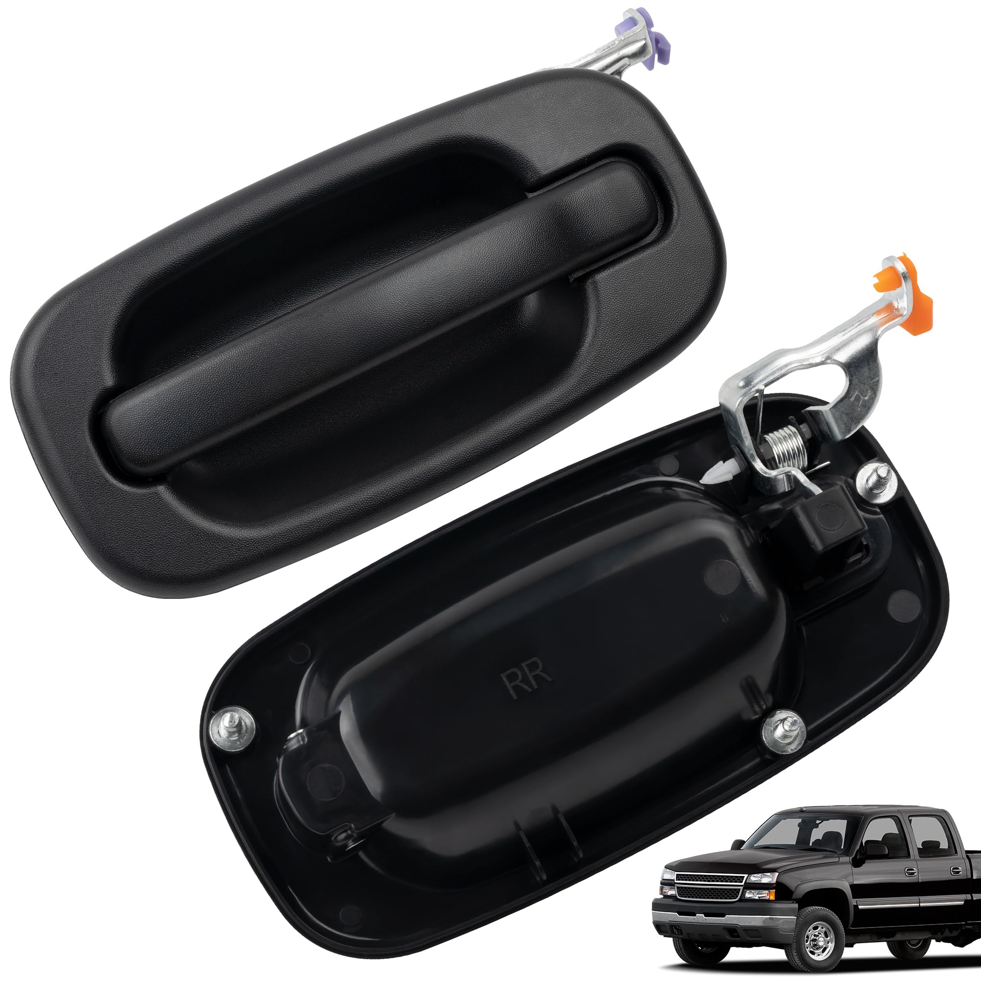 ✨ Juego De Manijas De Puerta Delanteras Cromadas Para Chevy Silverado / Tahoe / GMC Sierra (99-06) – Reemplazo Directo AUXITO