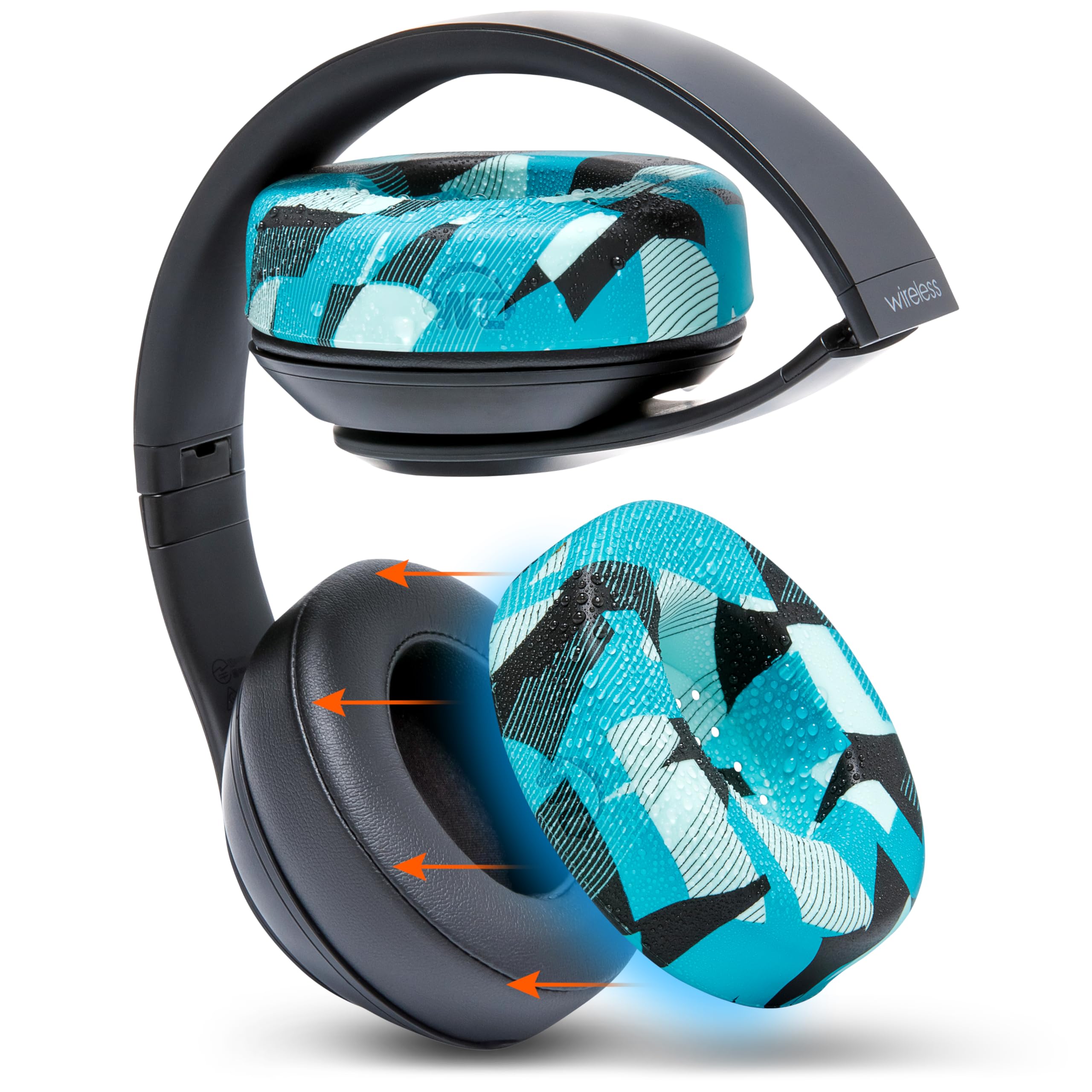 WC SweatZ Studio - Patented Earpad Covers for Beats Studio 3 (A1914) & Beats Studio 2 (B0500 /B0501), Made by Wicked Cushions | Sweatproof & Easily