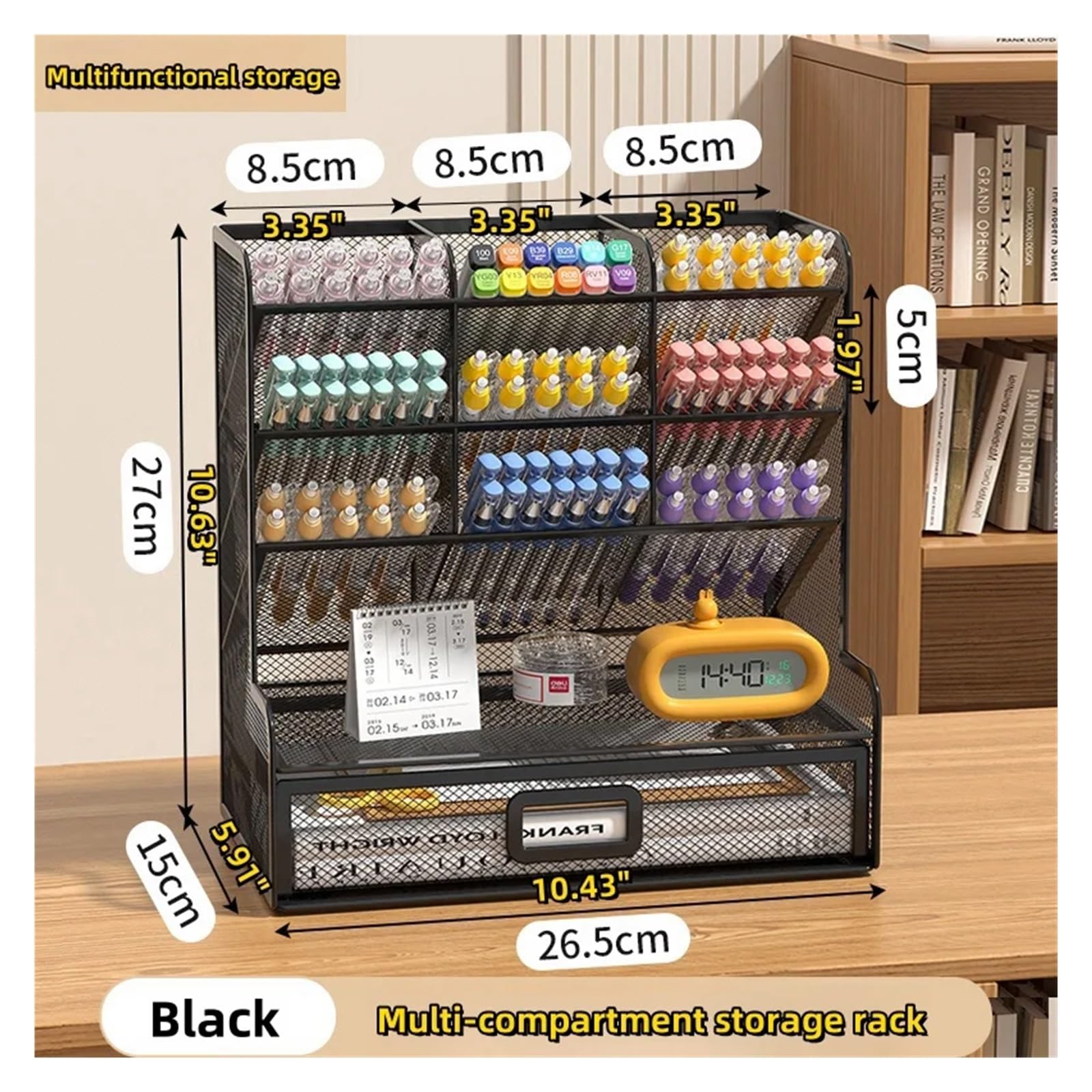 Stift Organizer Mesh-Schreibtisch-Desktop-Stationär-Organizer, multifunktionaler Halter, Lagerregal for die Schule, das Zuhause, das Büro, Kunstbedarf, Mesh-Stiftehalter Für Büro Schule Bleistift