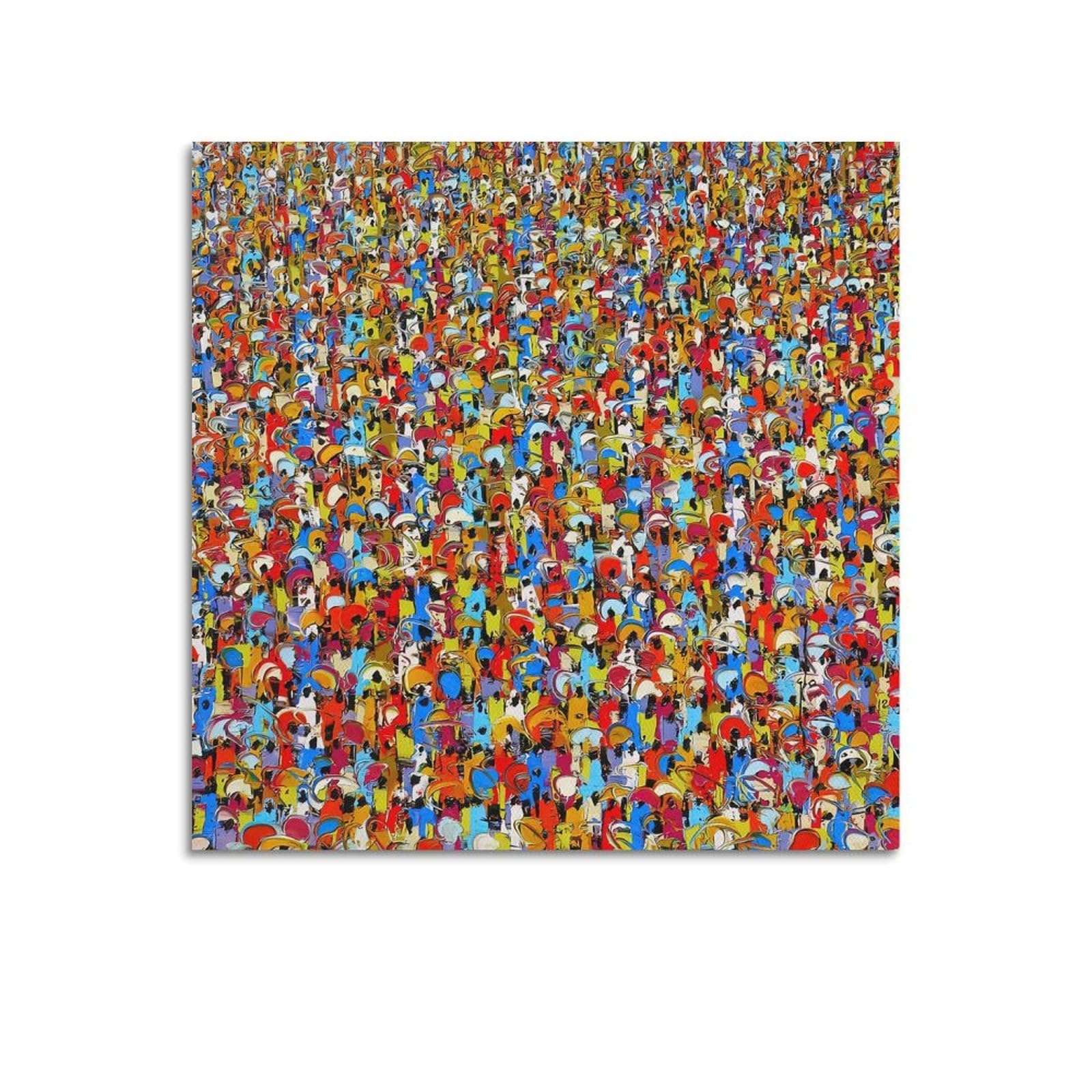 OKAHYS Abstract And Colorful Figure Artwork Poster Decorative Painting Canvas Wall Artworks Picture 16x16inch(40x40cm)
