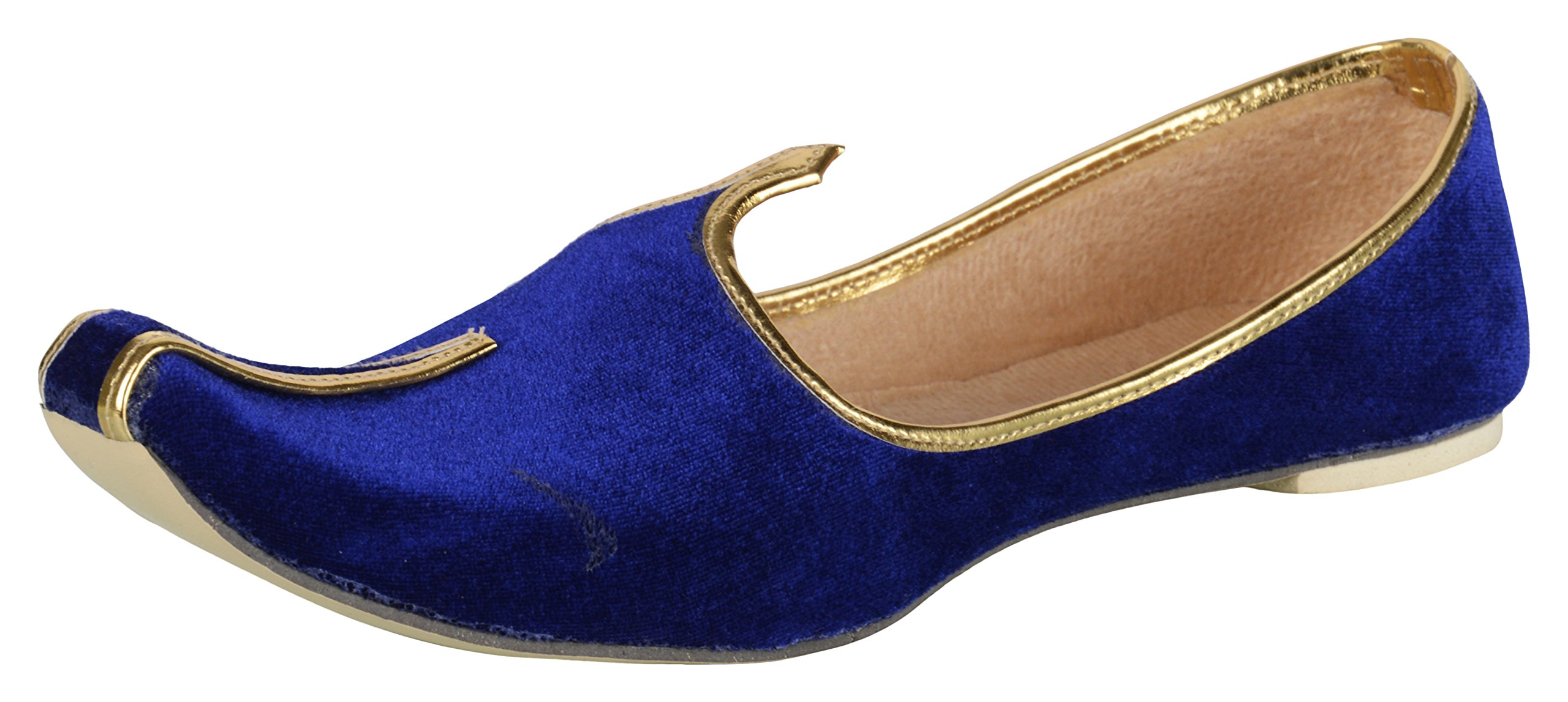 Ramraj Men's Blue Velvet Jutti (Mojari)-image-36