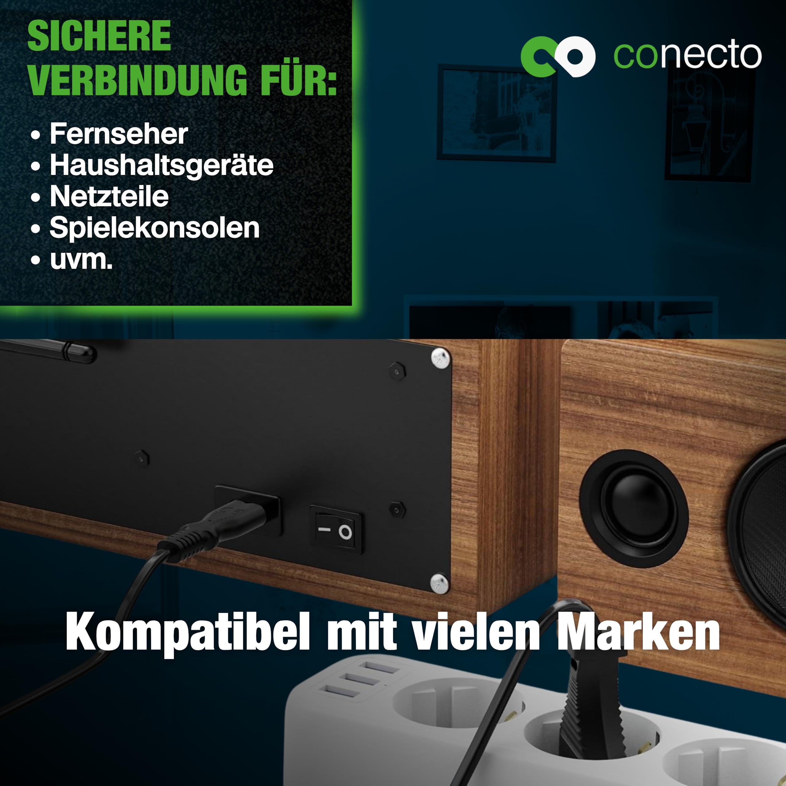 Cavo Alimentazione Euro A IEC C7 - 5 Metri, Nero, 2x0.75mm², Per Elettrodomestici - Foto 5