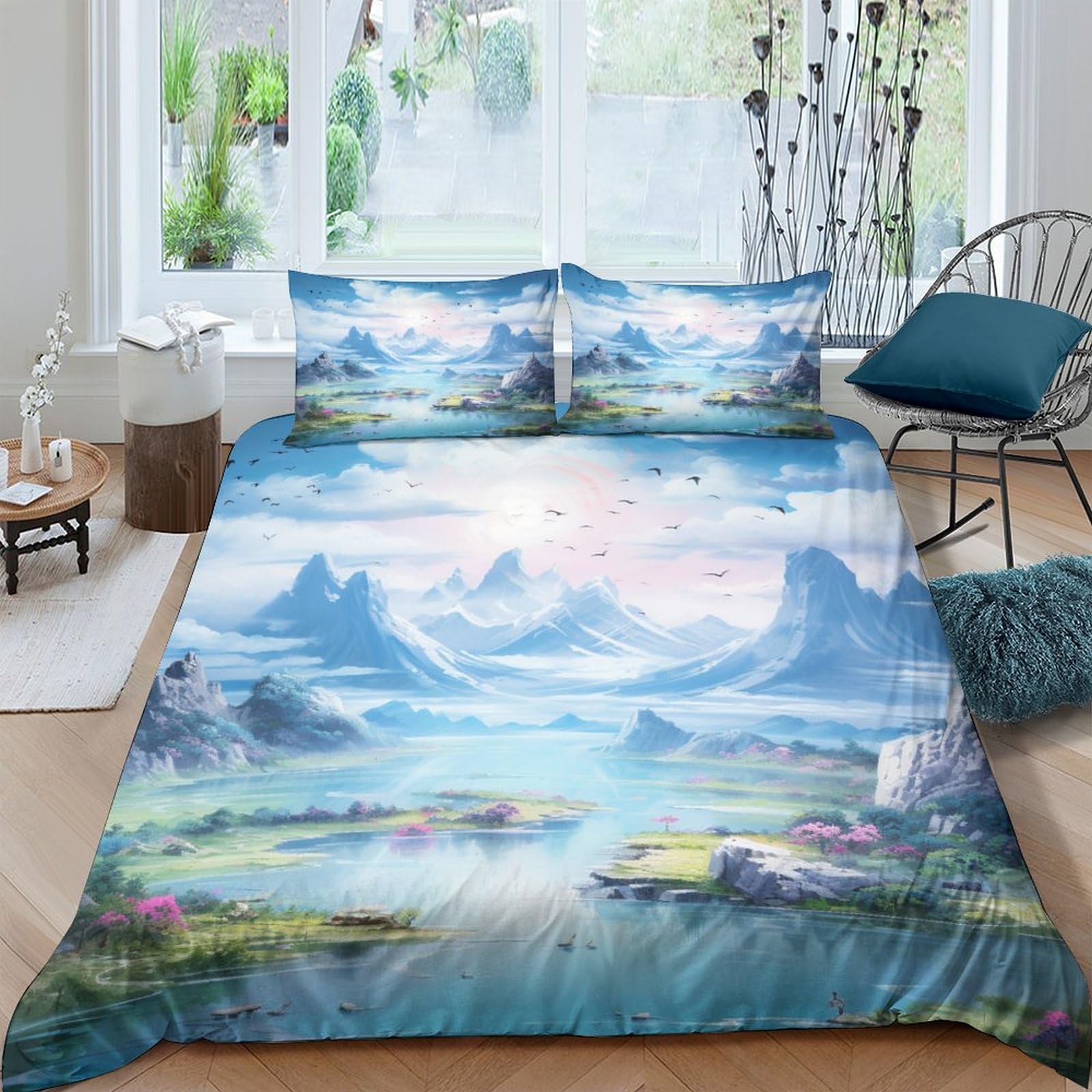 Parure de lit de qualité hôtelière 220x240 ultra douce anti-allergique