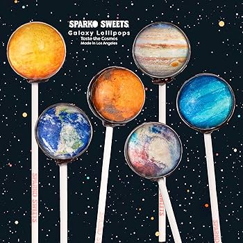Amazon.com: Sparko Sweets Galaxy Lollipops, Planet Designs