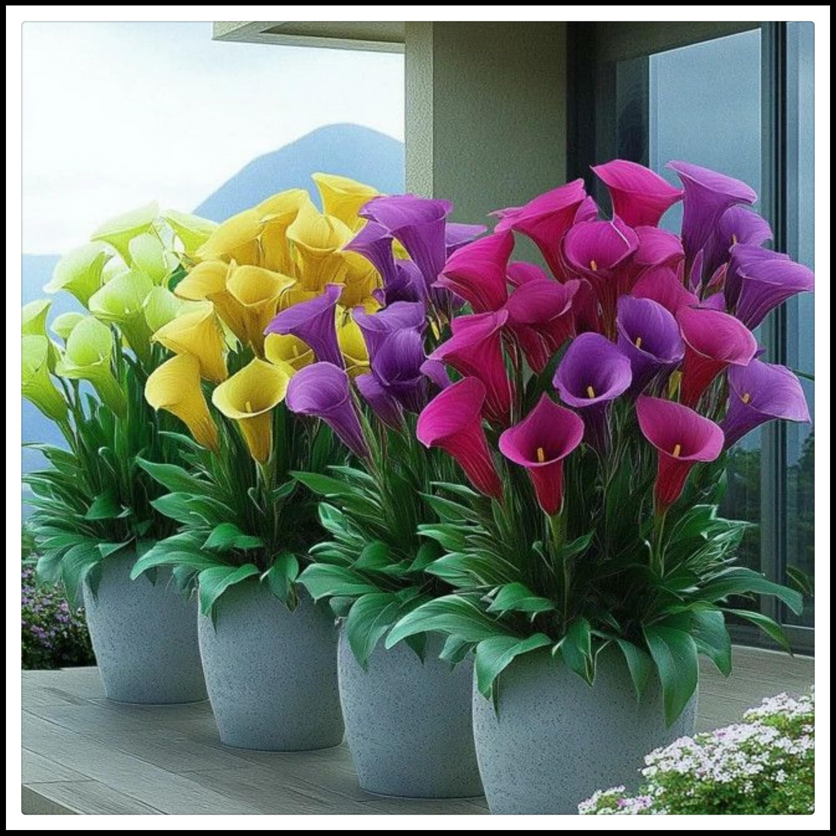 Calla Lily Bulbs.-/Good for Containers/Natural Organic/Greening Flower/Cut Flowers/Wedding Flowers/[NVNJHJN]-8 Bulbs-A