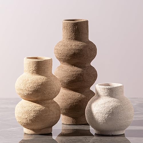 Ceramic Vase Home Table Decor - Flower Vase Set of