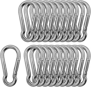 Marine Grade 316 Stainless Steel Carabiners Heavy Duty, Durable & Rust-Free Clips for Gym, Swing, Dog Leashes, Hammocks, Keychains, and More