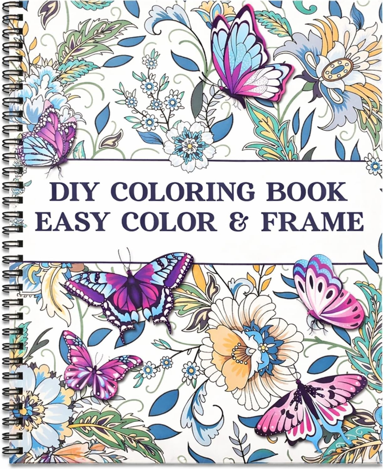 Zylota Adult Colouring Book,Spiral Bound Coloring Books for Adults Relaxation, 30 Patterns Included Mandala Animal Flowers,Anxiety Relief Gifts for Women