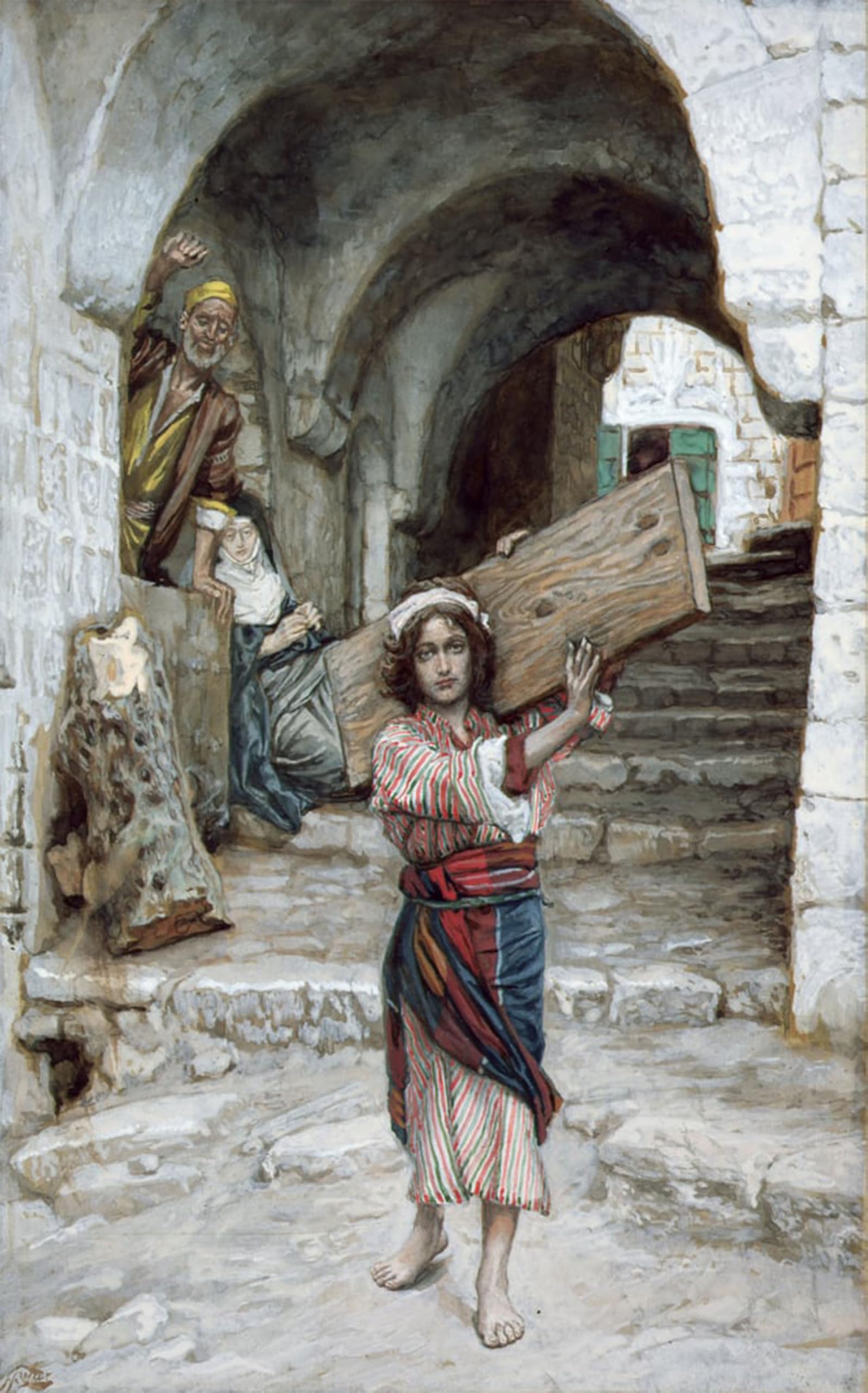 SERENDIPITP Vintage Wall Art Canvas Nordic Poster Canvas Print Picture the Youth of Jesus by Jacques Wall Art Poster for Home Decor 60x90cm