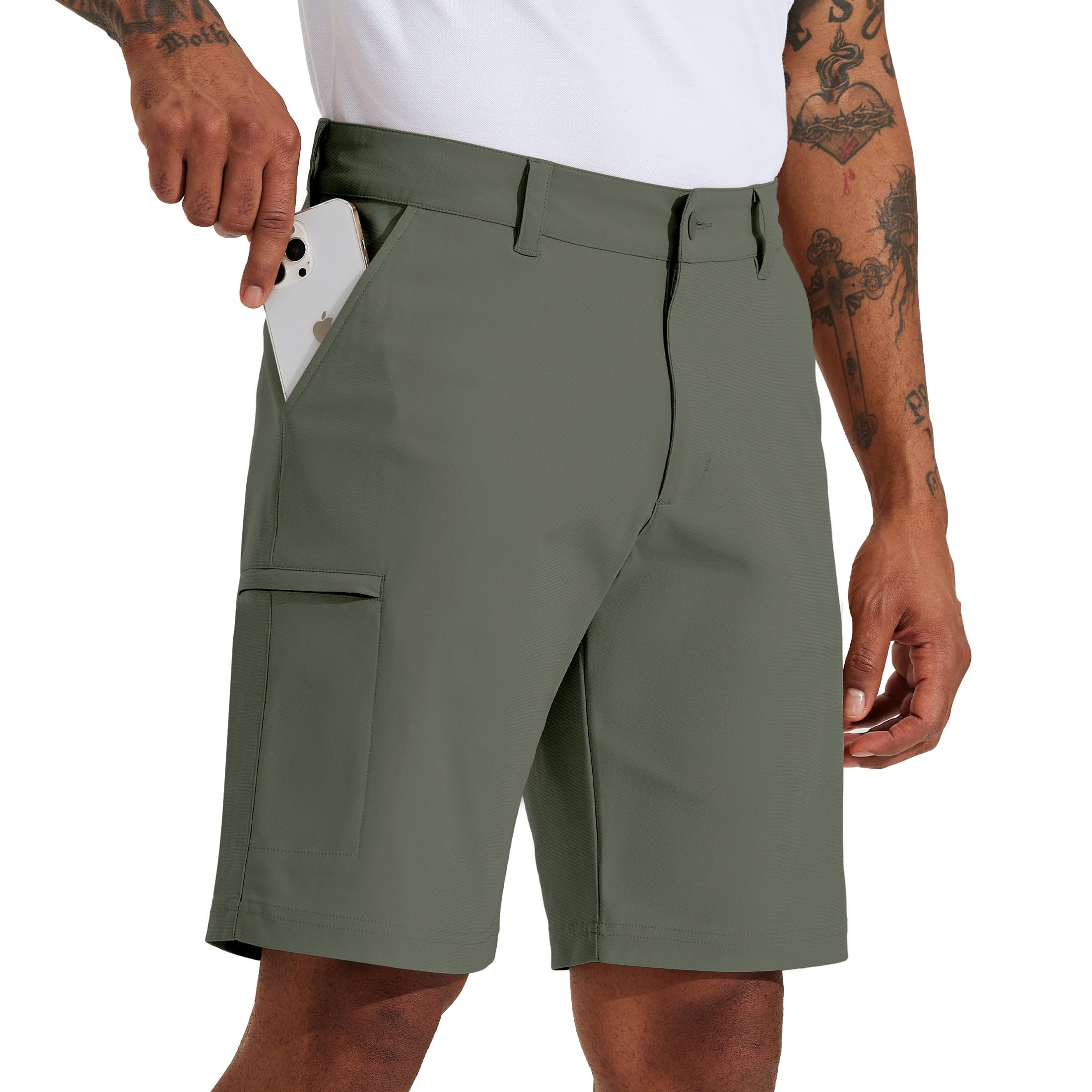 - Willit Men's Golf Shorts 10" Stretch Quick Dry Hiking Cargo Shorts for Dress Casual Work with Pockets
