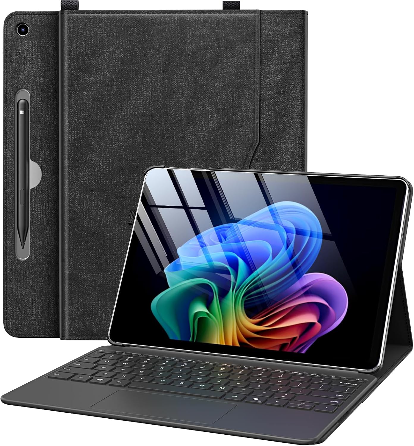 TiMOVO Surface Pro 12 case with flip cover, black