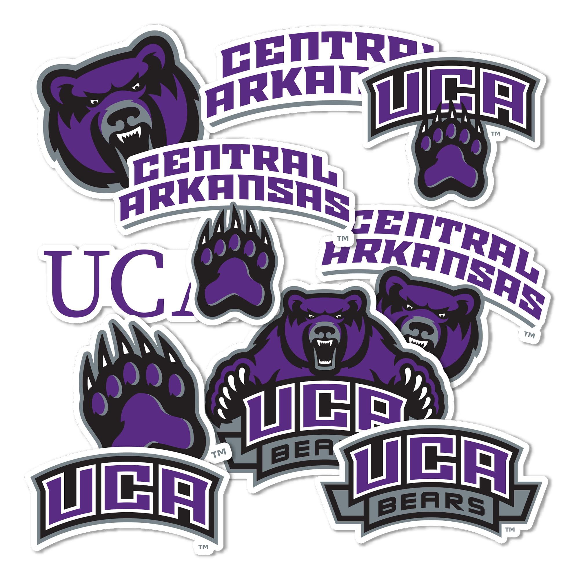 Desert Cactus University of Central Arkansas Sticker Bears Sticker Vinyl Decals Laptop Water Bottle Car Scrapbook Sheet T2 (Type 2)
