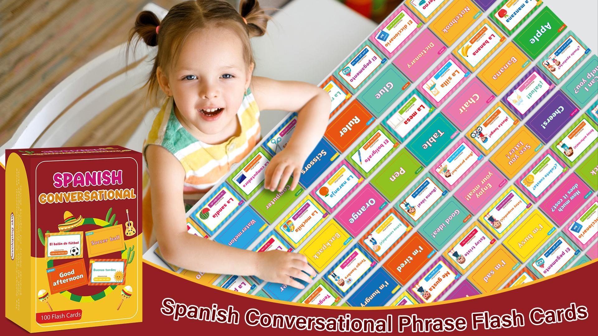 Amazon.com: gisgfim 100 Spanish Conversational Phrase Flash