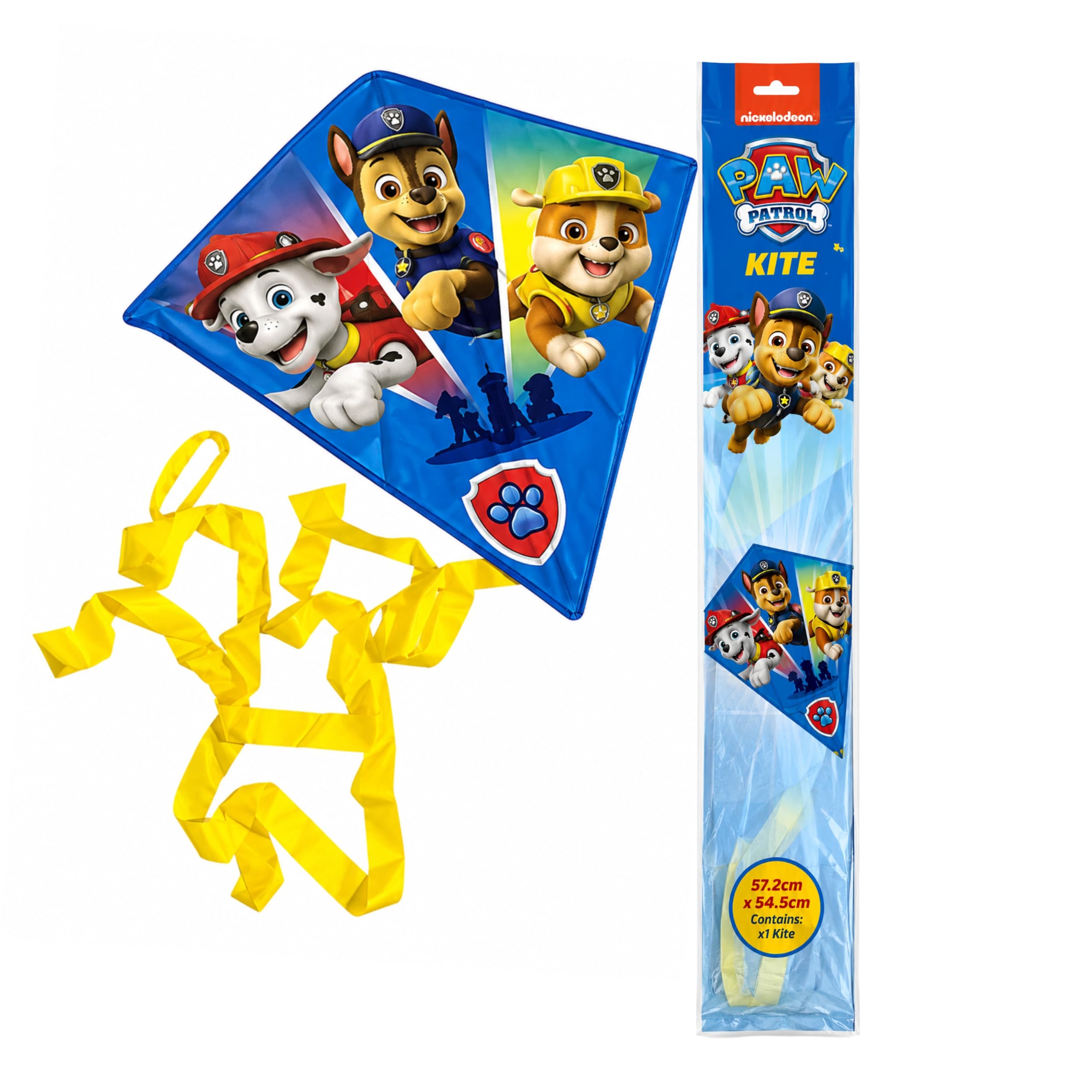 SRV Paw Patrol Kite for Kids – Easy to Fly Outdoor Character Flying Toy, Lightweight Ripstop Fabric, Durable Beach Park Garden Family Outdoor Adventure Gift Idea 3+