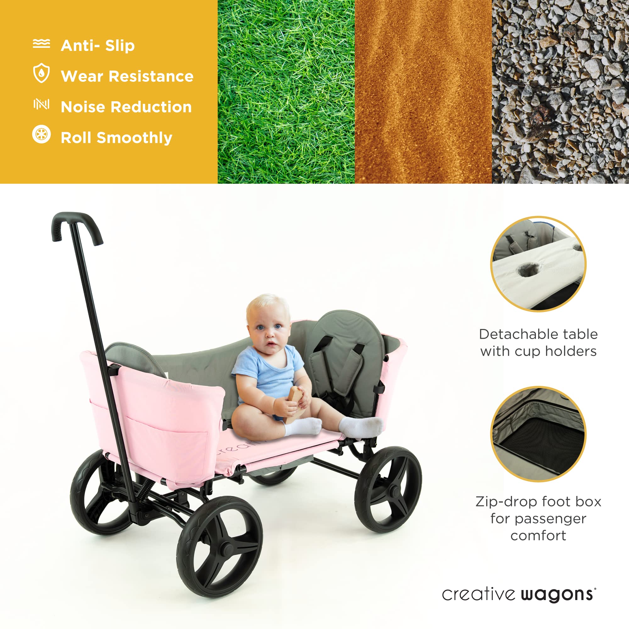 Stroller Bench Snapklik.com : Creative Outdoor Wagon For Kids Push Pull Collapsible ...