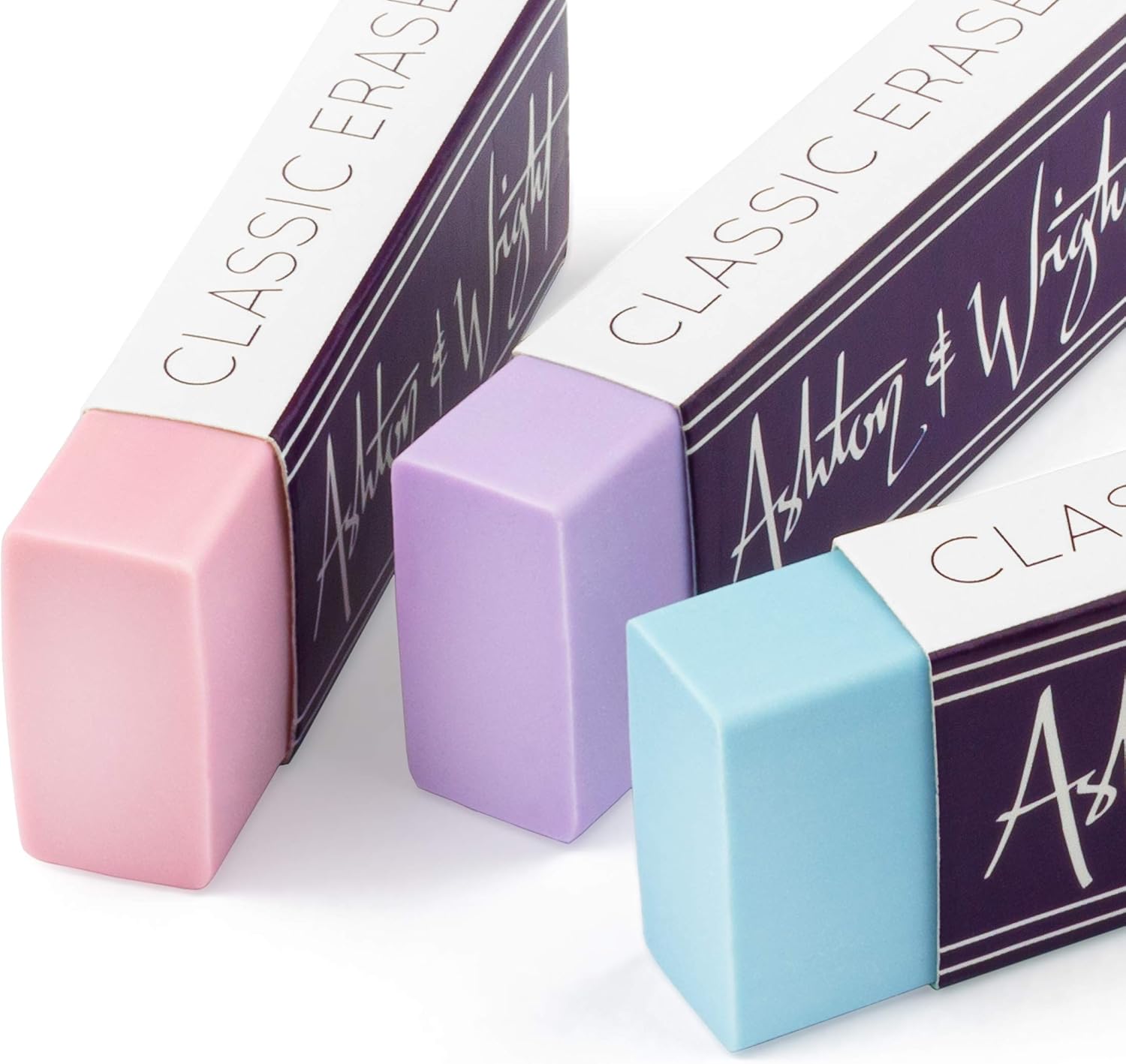 Ashton and Wright - Classic Eraser - Latex Free Plastic Rubber - Pack of 5 Pastel : Office Products
