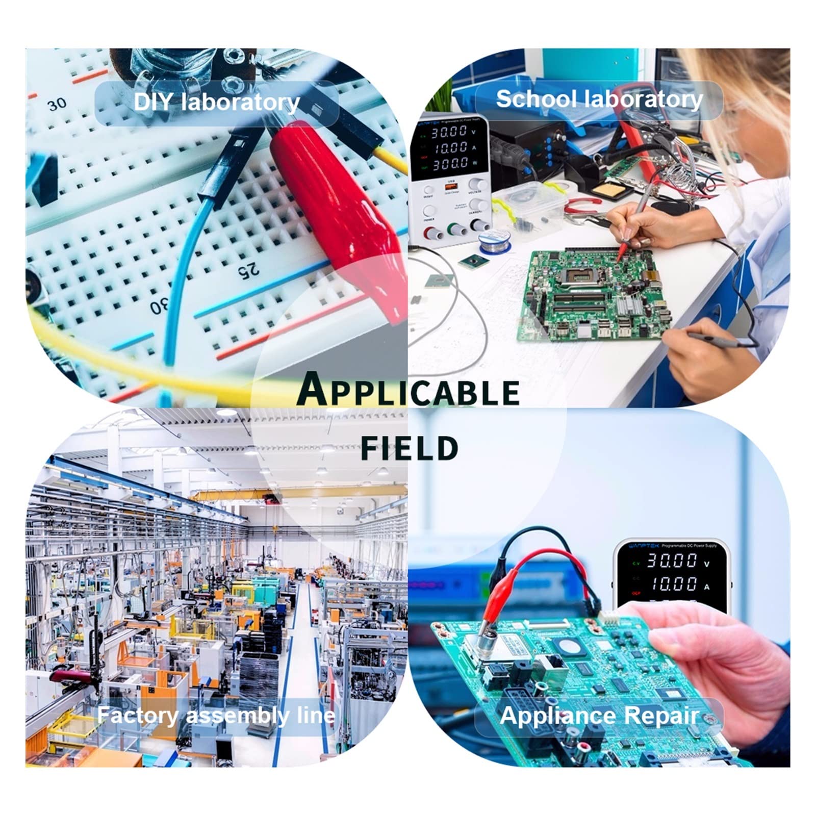 Fuente de alimentación de CC Ajustable, 30V, 10A, 60V, 5A, Fuente de alimentación de Banco de Laboratorio, Interruptor regulador de Voltaje de Fuente de alimentación estabilizada(APS1602H)