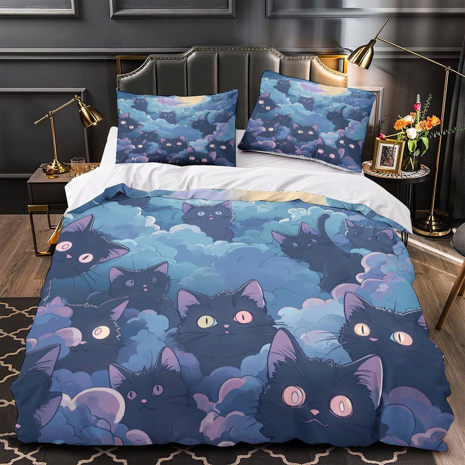 Housse de couette 200x200 super douce hypoallergique pour le sommeil sensible des ados