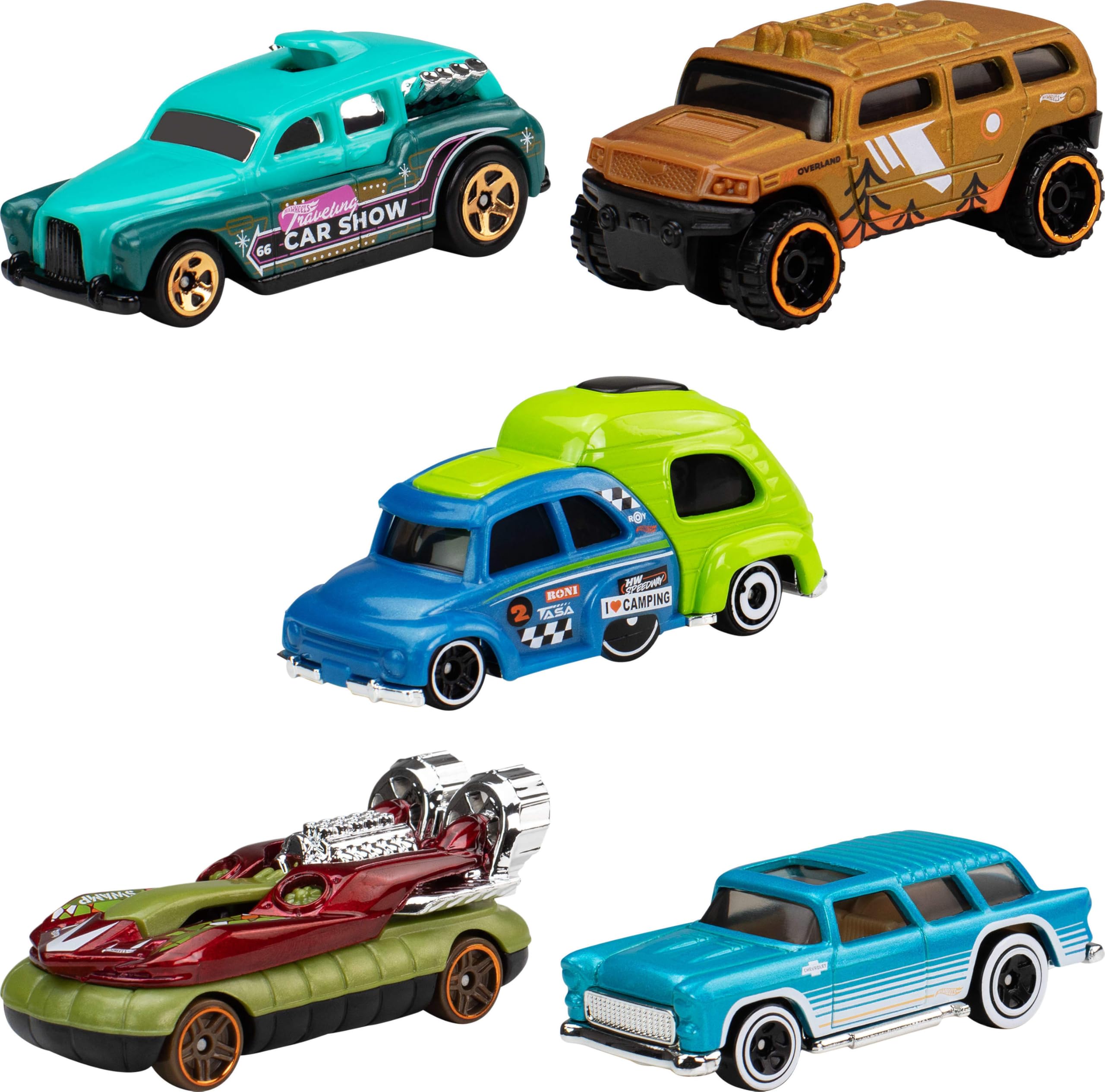Amazon.com: Hot Wheels 5-Pack, 1:64 Scale, Modern & Vintage Models