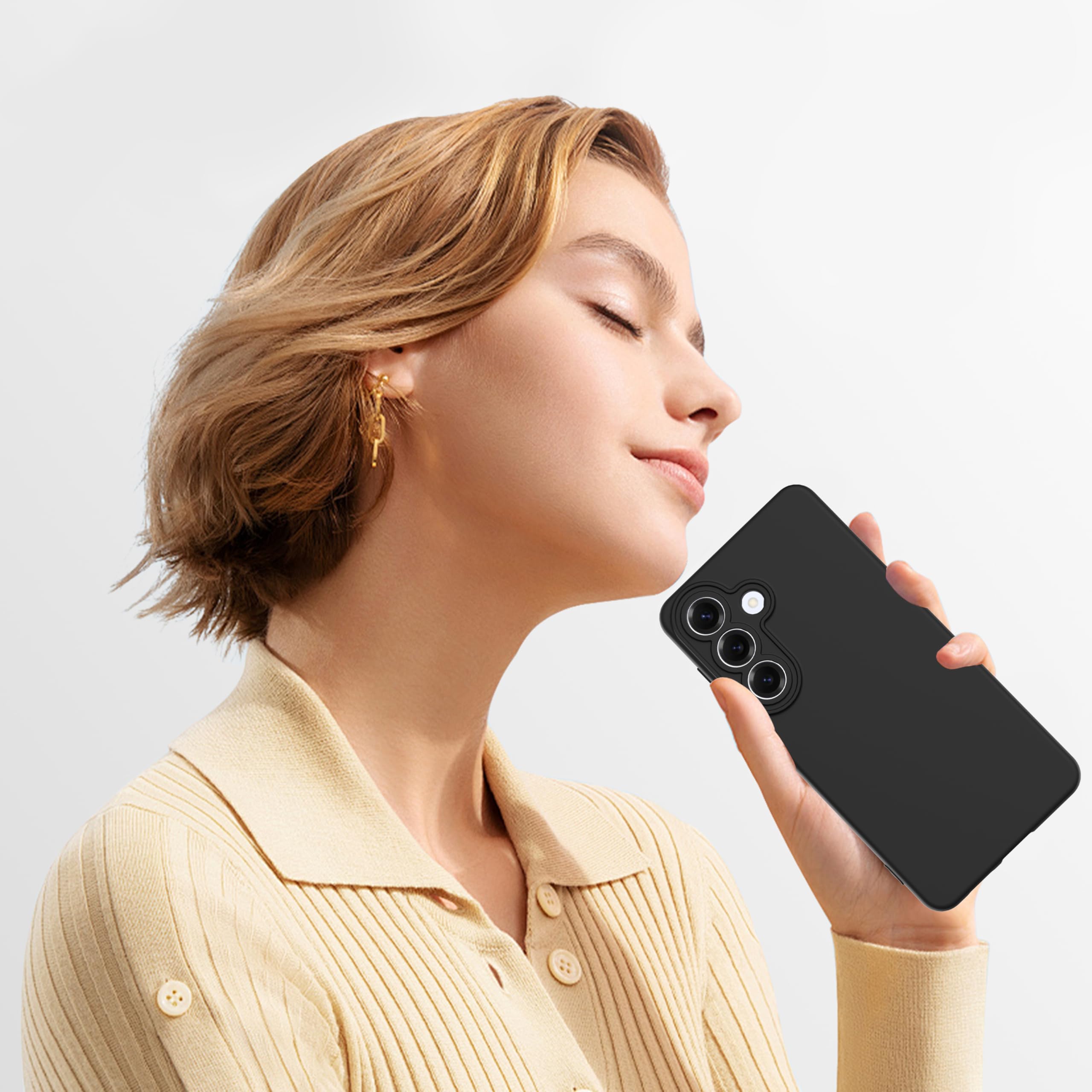 Etui WFTE kompatybilne z Samsung Galaxy S26 5G, z 2 szkłami hartowane premium, miękka silikonowa obudowa ochronna, odporna na zarysowania, miękka, odporna na kurz obudowa na telefon dla Samsung S26