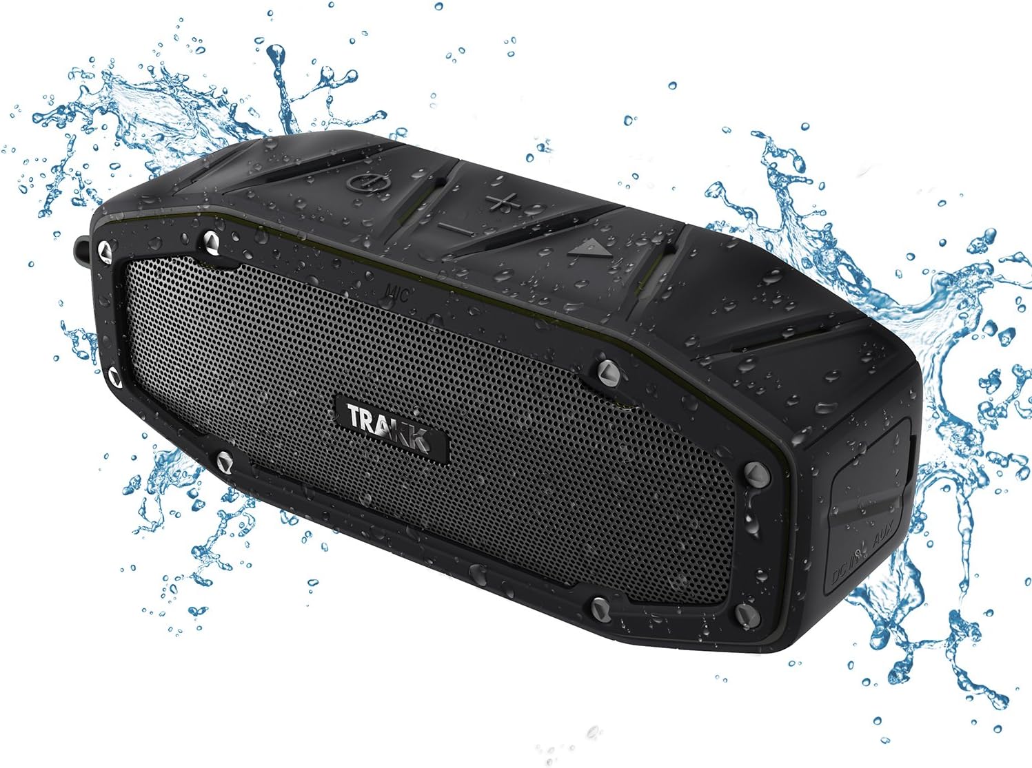 BULLET Waterproof Bluetooth Speaker Featuring Next Generation MaxBass - The 10W+ Output Power Ultra Portable Wireless Speaker is Ideal for Golf, the Beach, the Pool, or the Shower