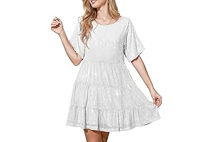 Taylor Swift-inspired Short Flowy Tiered Sequin Dress for Women