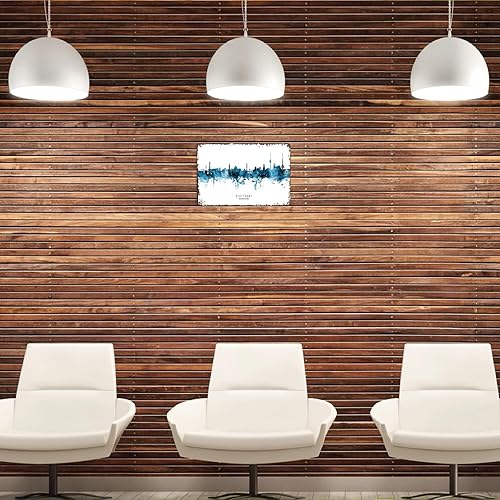 Miniatura 5 de Stuttgart Skyline - Letrero de metal vintage con diseño de paisaje de ciudad, letrero de estaño retro para hombre, cueva, bar, garaje, habitación,