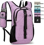 15L Foldable Hiking Backpack with Phone Pocket for Men Women, Small Packable Folding Lightweight Daypack for Travel