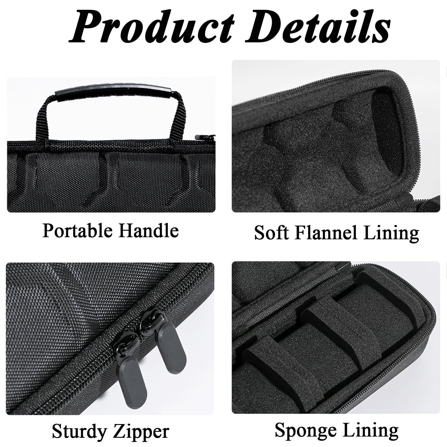 Étui De Voyage Rigide Pour Montres 4 Emplacements, Boîte De Rangement Eva Avec Coussin Anti-Mouvement, Organisateur Portable Pour Hommes Et Femmes, Compatible Avec Montres Intelligentes (Noir)
