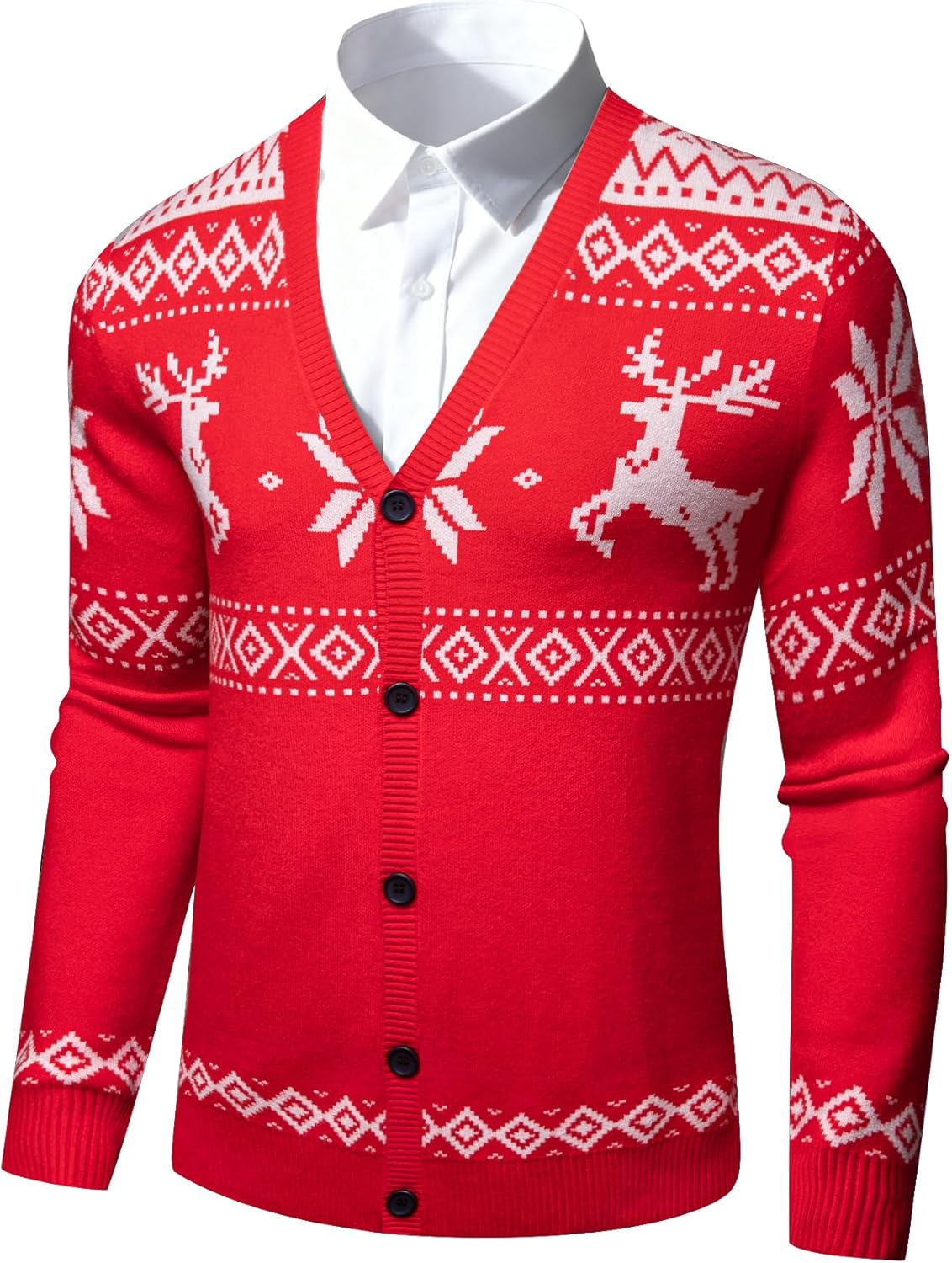 Barry.Wang Mens Cardigan Sweater Long Sleeve Casual V Neck Solid Knitwear Cardigans with Pockets Business Weekend - Image 6