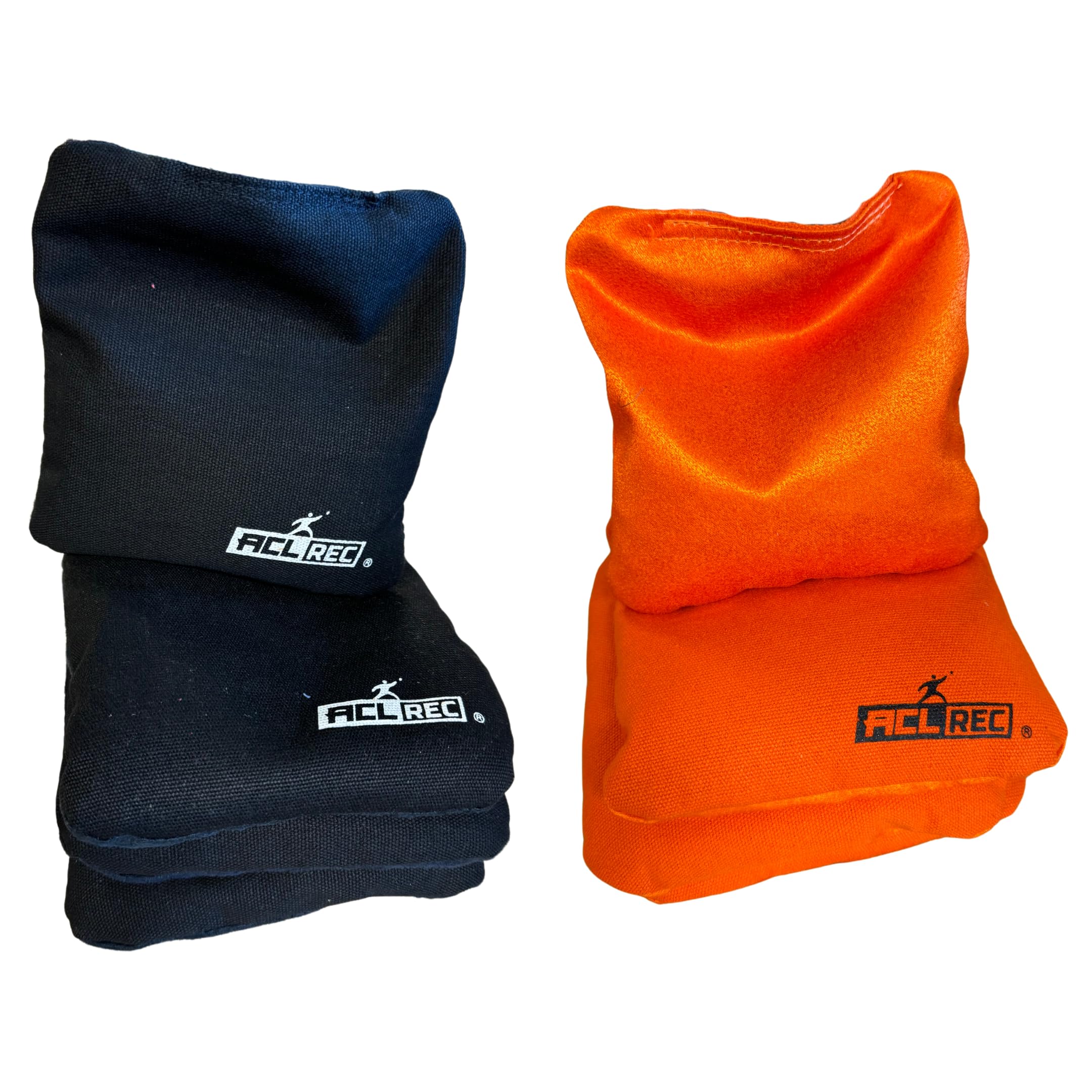 Wicked Wood Games ACL Rec Lot de 2 sacs à cornhole des deux côtés pour une prise en main parfaite Noir et orange