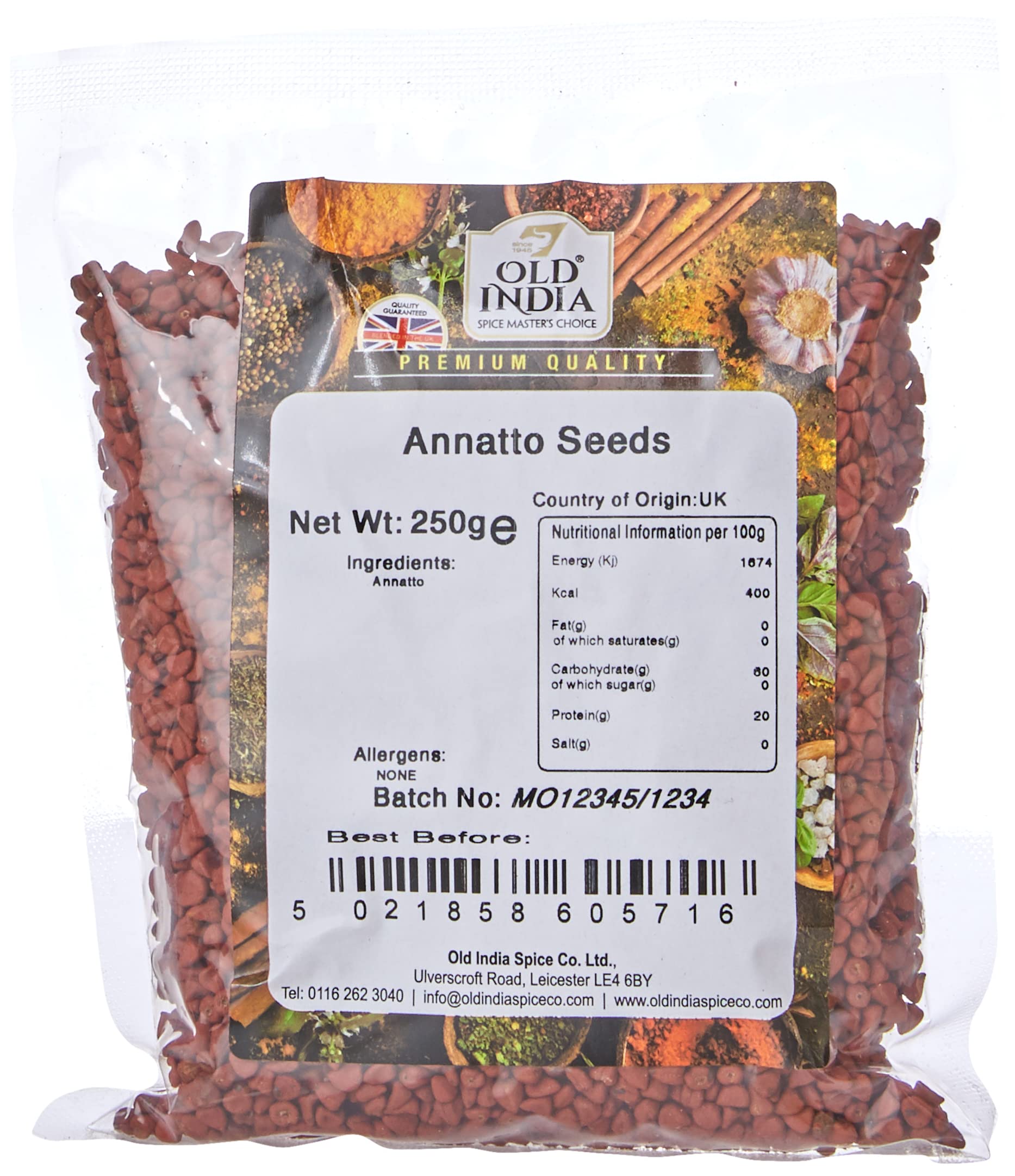 Old India Annatto Seeds 250g