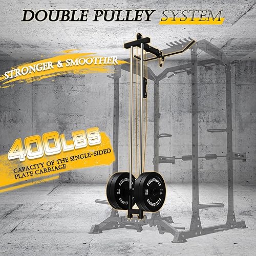 Miniatura 3 de Jaula de potencia T2 mejorada 2024 con sistema de tracción LAT para sentadillas con pesas y juego de barras para gimnasio en casa con accesorio de