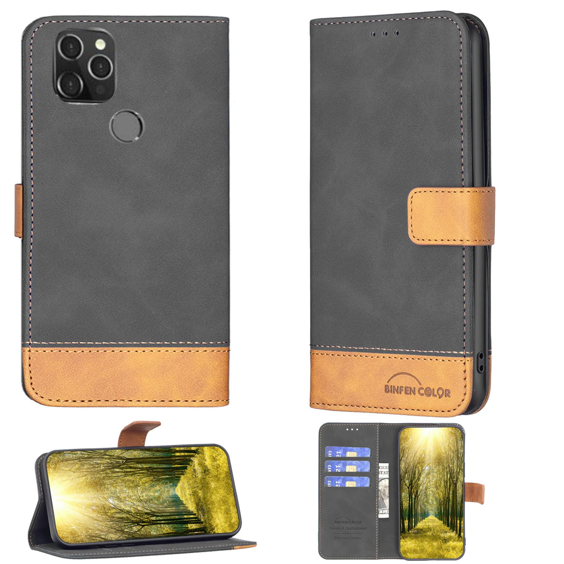 Case for iBRIT Diamond Pro Max Case Compatible with iBRIT Diamond Pro Max Phone Case Cover Flip Stand Cover PU Leather BF11 Wallet Case Black