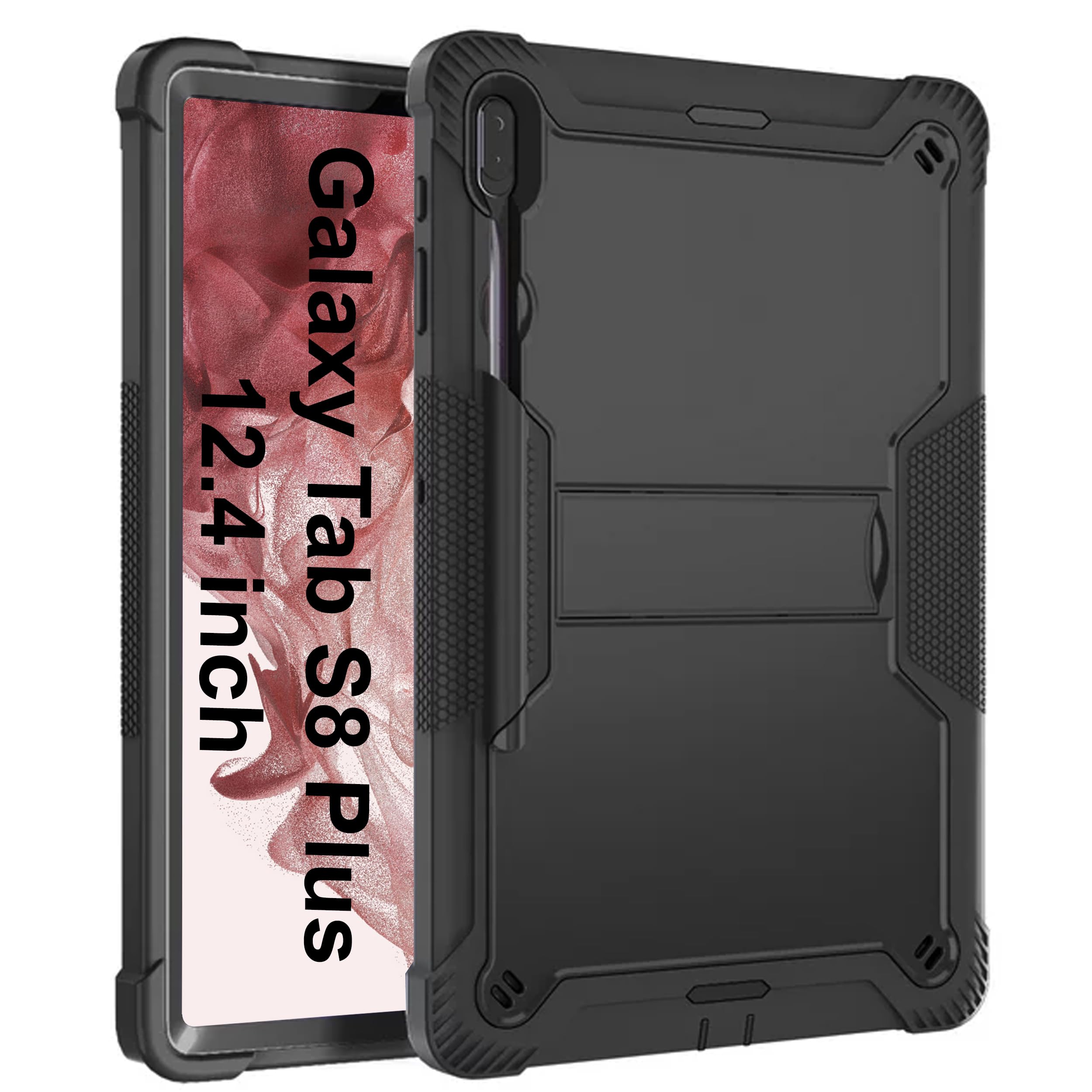 TGK Slim Heavy Duty Shockproof Protection Kickstand Hybrid Case Cover for Samsung Galaxy Tab S8 Plus 12.4 inch Black (B0D2948DKT) Amazon Price History, Amazon Price Tracker