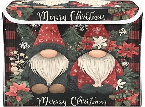 Miniatura 25 de Contenedores de almacenamiento plegables con tapas, cubos de almacenamiento de tela decorativos, organizadores de armario y cestas de Flores de