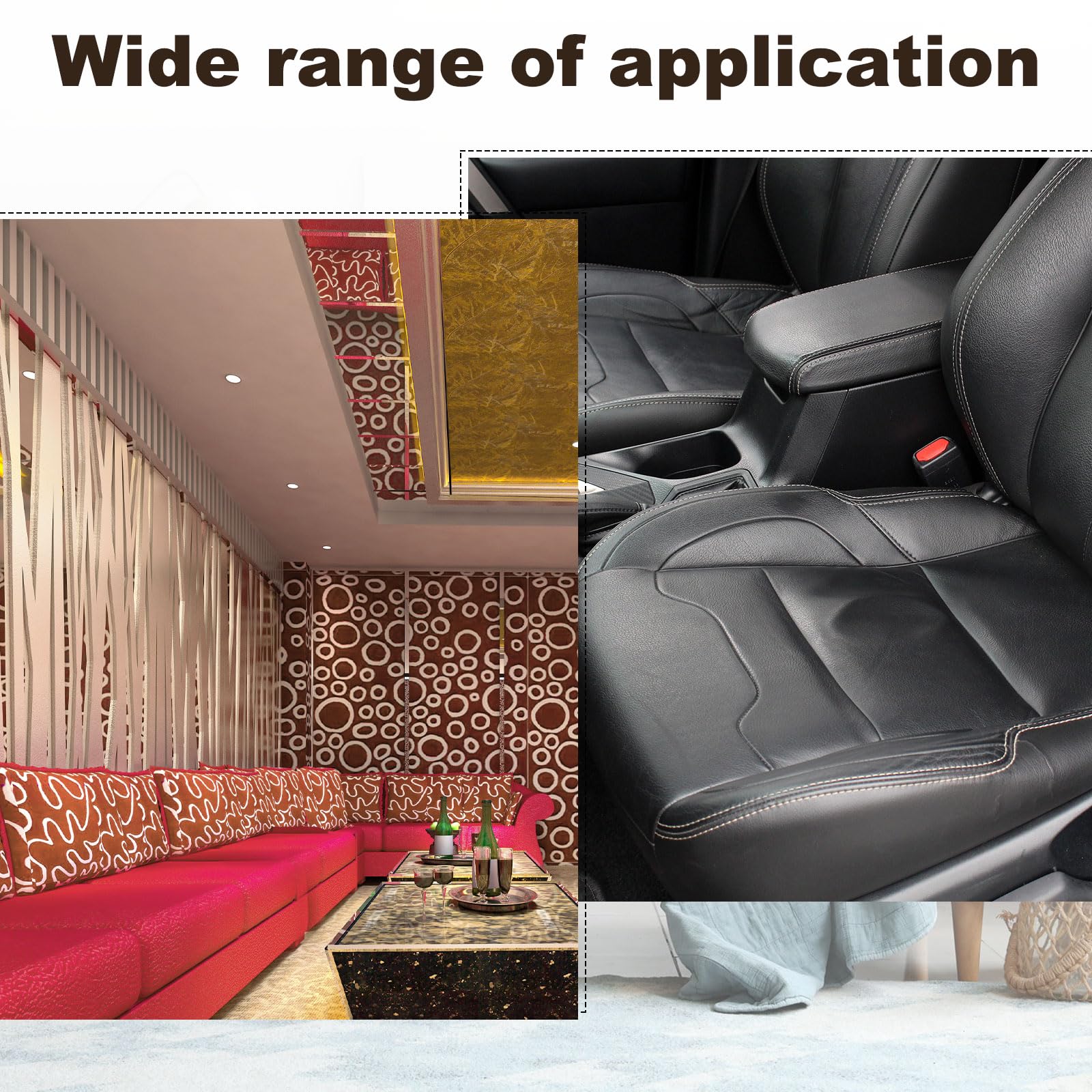 PATIKIL Parche de reparación de cuero de 17.72 x 78.74 pulgadas, parche de reparación autoadhesivo transpirable perforado para muebles, sofá, asientos de coche, reparación de sofás, color marrón