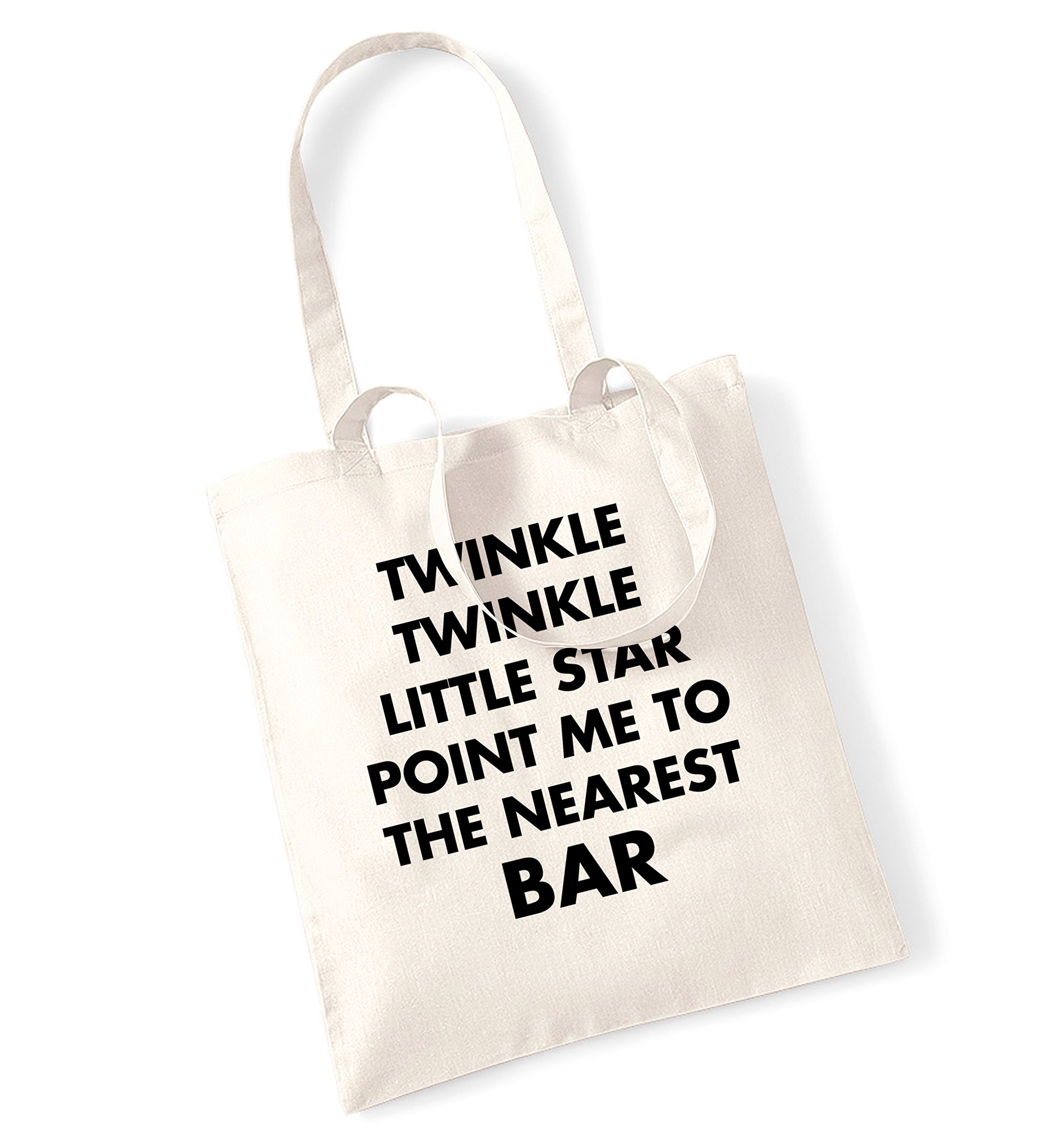 Flox CreativeTwinkle twinkle little star point me to the nearest bar tote bag