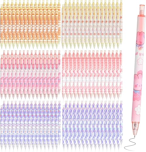 180 bolígrafos kawaii a granel, lindos bolígrafos kawaii, suministros de papelería, tinta de gel de Navidad, regalos de regreso a clases, tinta
