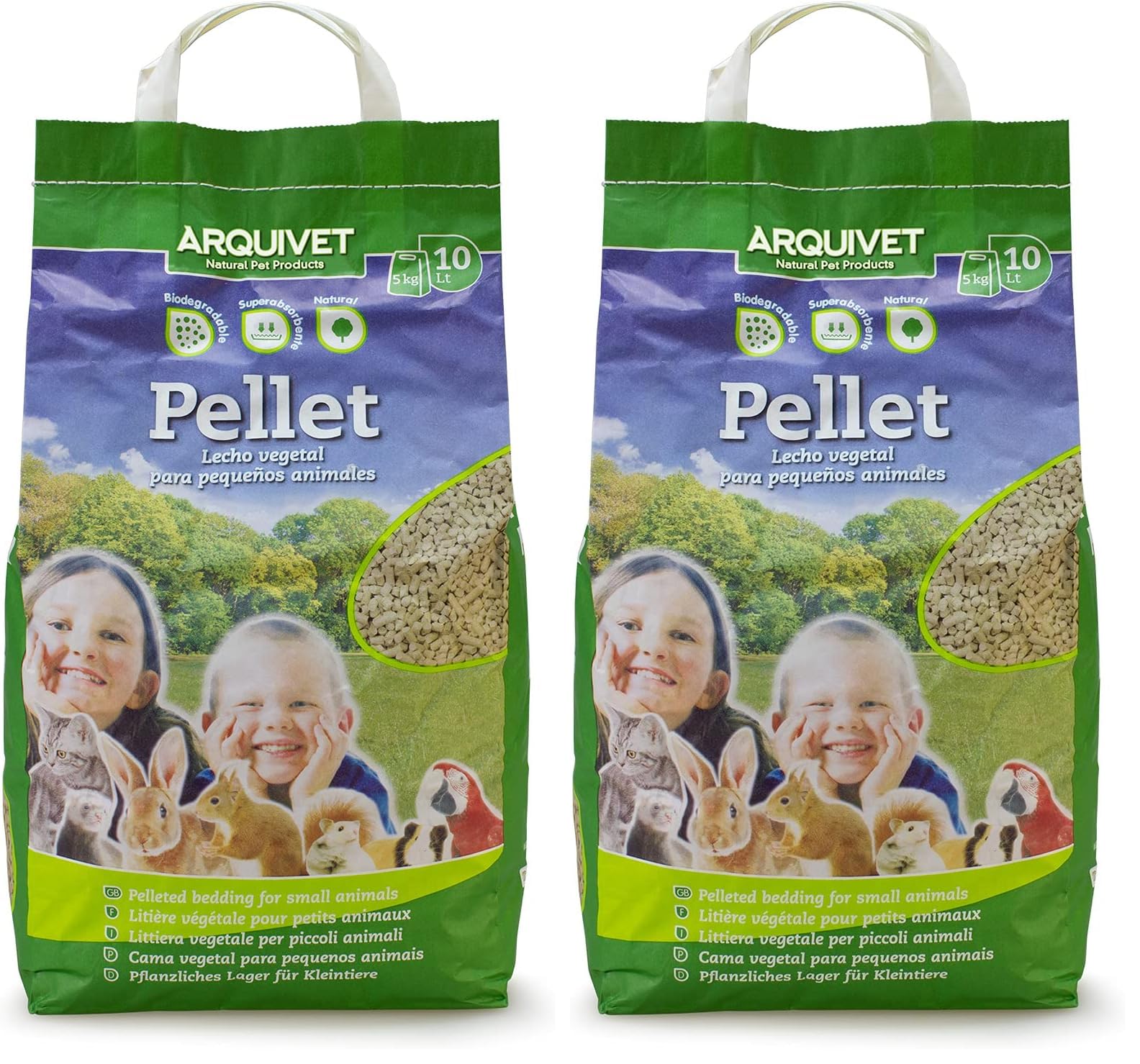 Arquivet Pellet - Lecho higiénico Natural, Vegetal, orgánico para Gatos y pequeños mamíferos roedores, 10 L — view 6